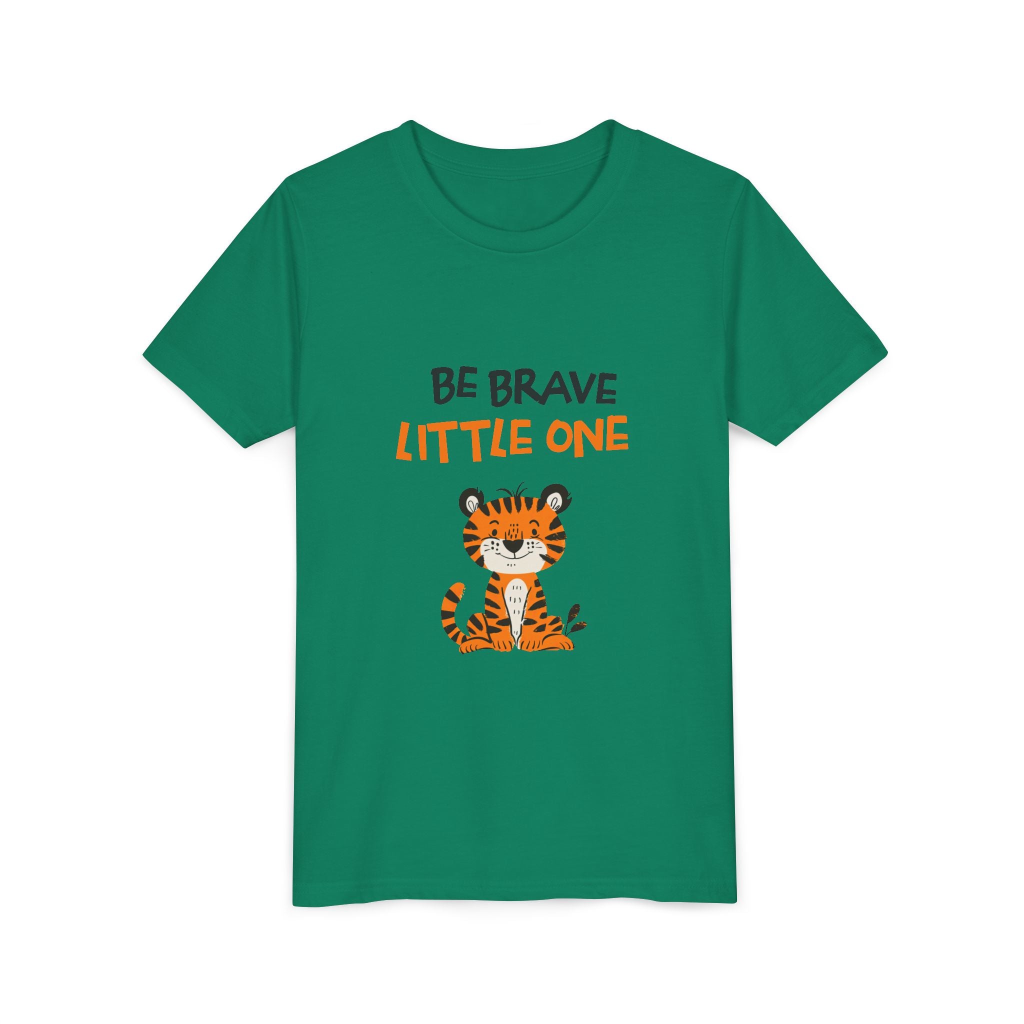 Be Brave Little One | Kids Motivational Graphic Cute Tiger T-Shirt