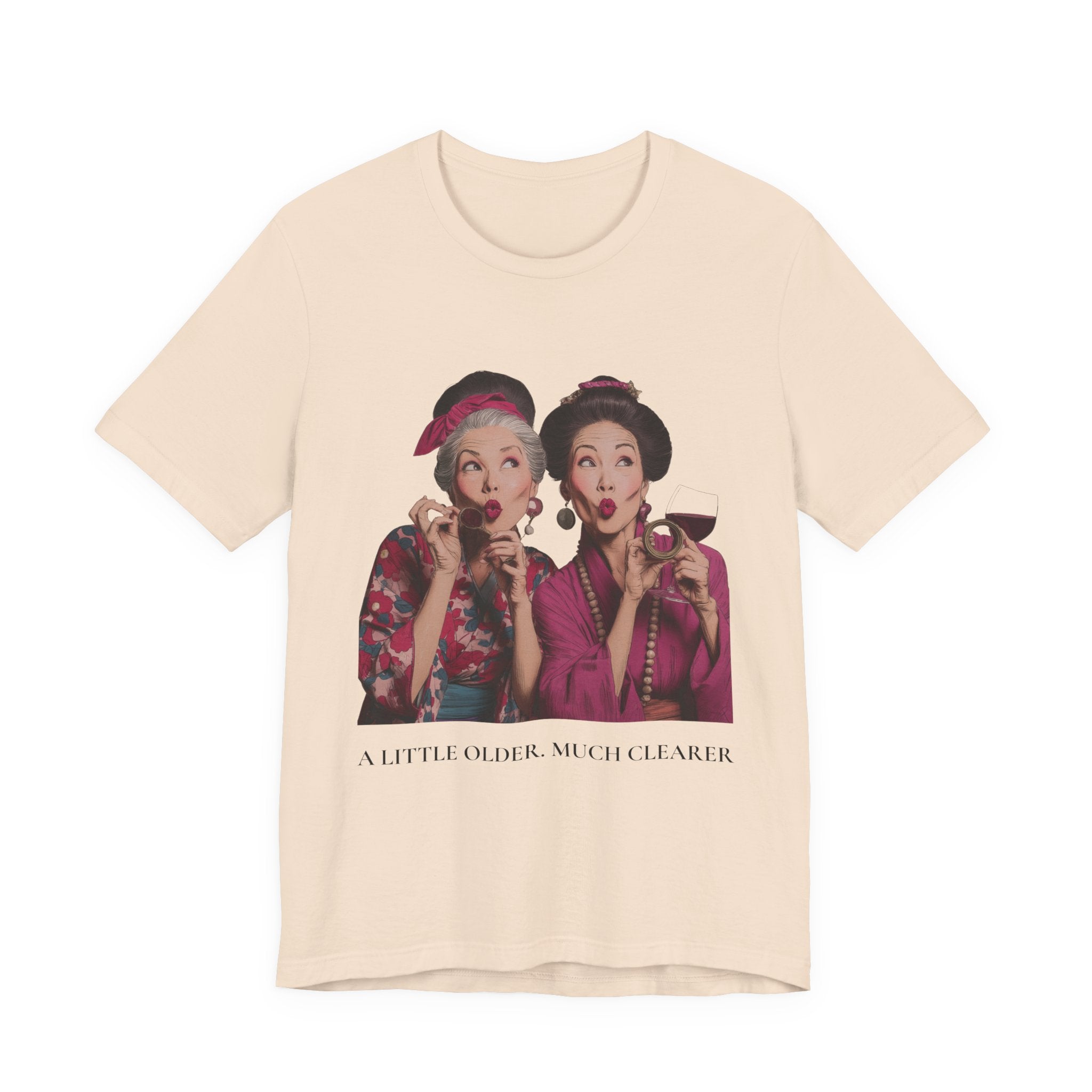 A Little Older Much Clearer | Women's Motivational Graphic Retro Woman Cocktail T-Shirt