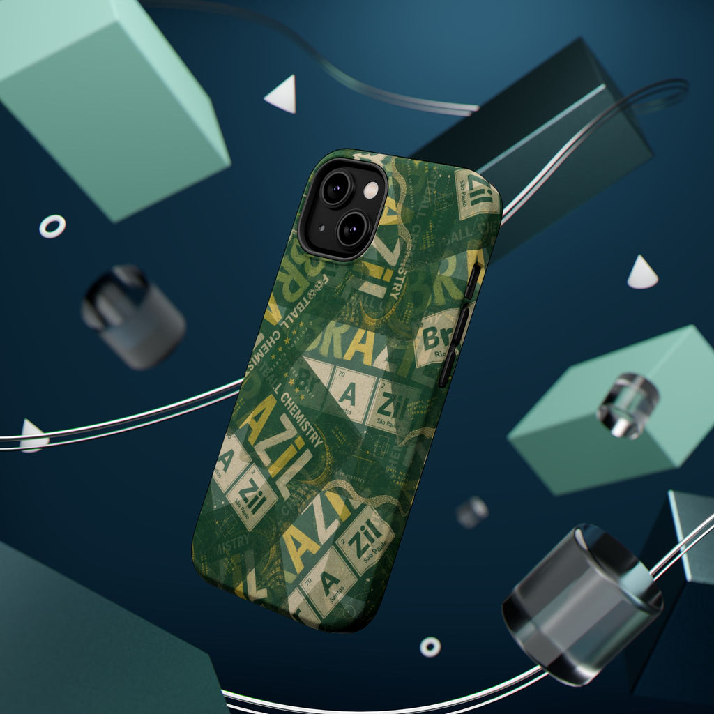 Brazil Football Phone Case | Green, gold, and chemistry.