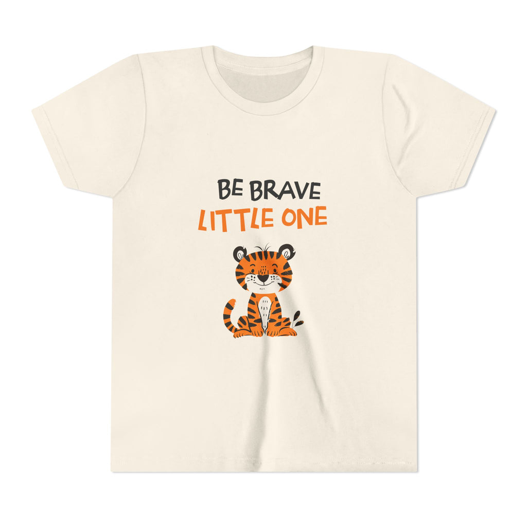 Be Brave Little One | Kids Motivational Graphic Cute Tiger T-Shirt