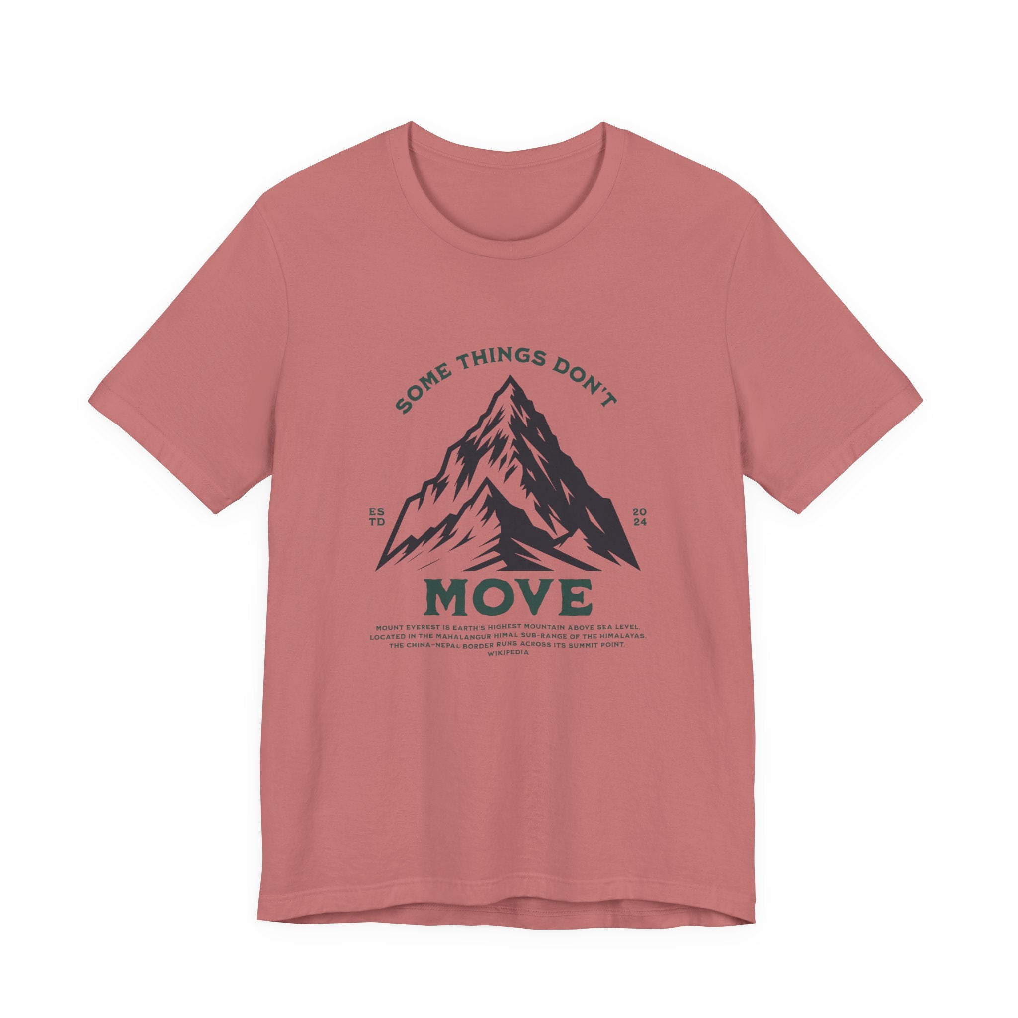 Some things don't move | Men's Motivational Graphic Stillpoint mountain T-Shirt