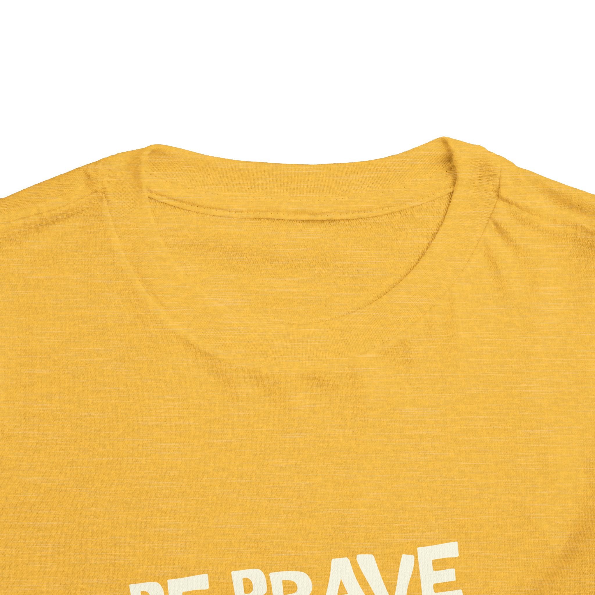 Be Brave Little One | Toddler Motivational Graphic Tiger Floral Garden T-Shirt