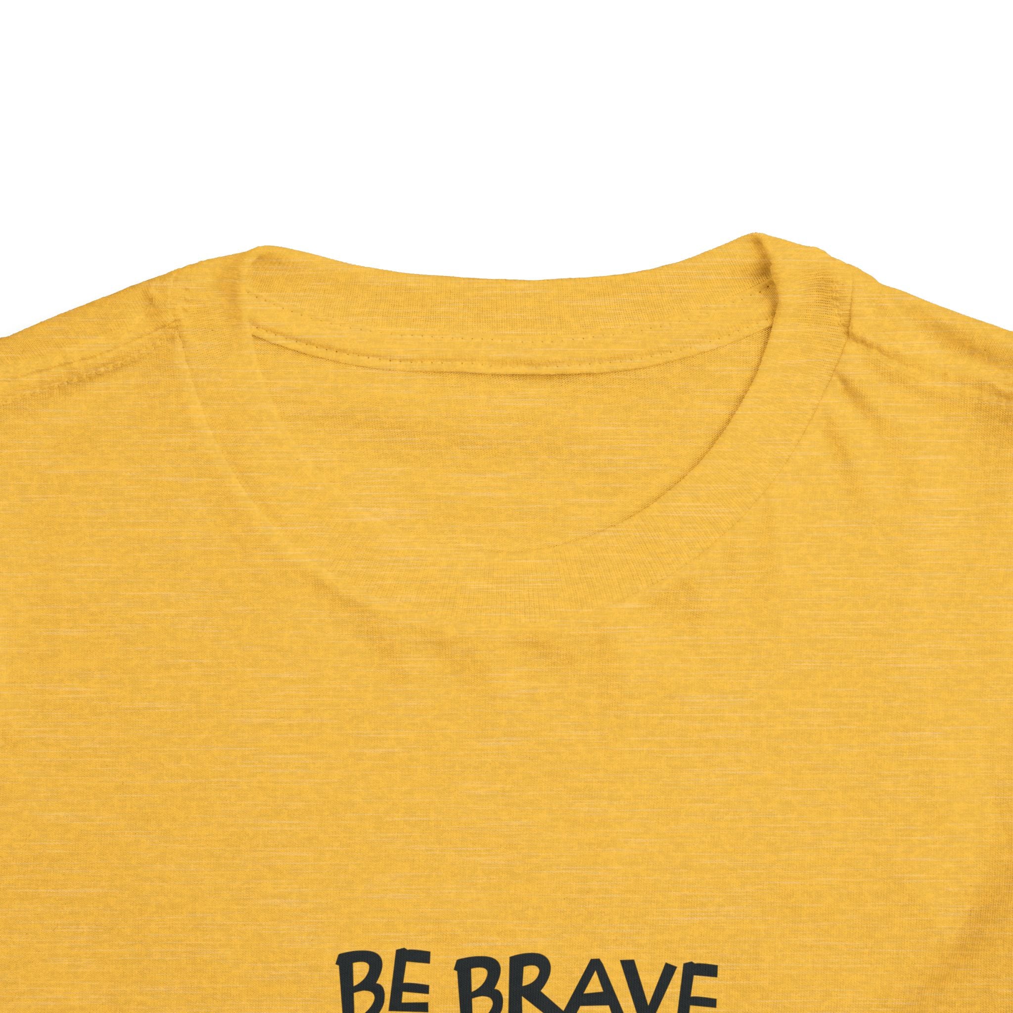 Be Brave Little One | Toddler Motivational Graphic Cute Tiger T-Shirt
