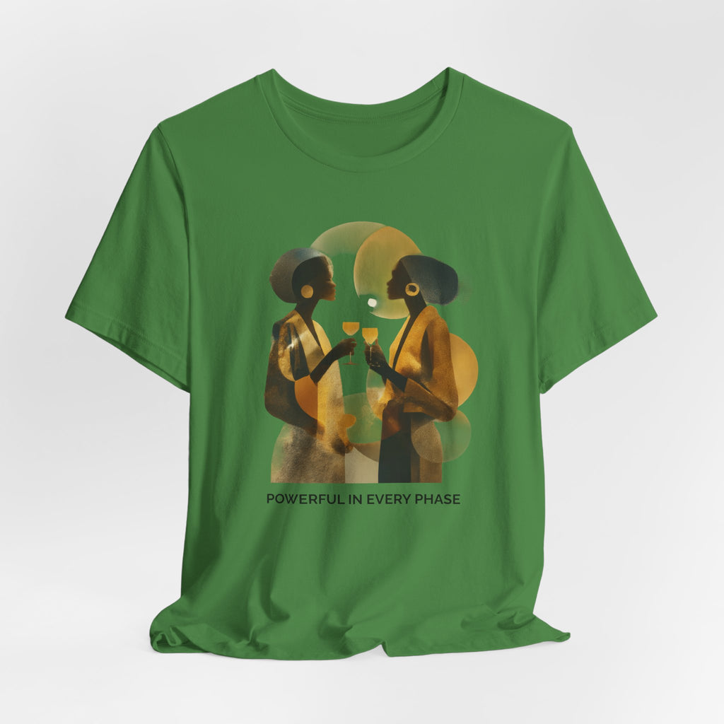 Powerful in Every Phase | Women's Motivational Graphic Vintage Women T-Shirt