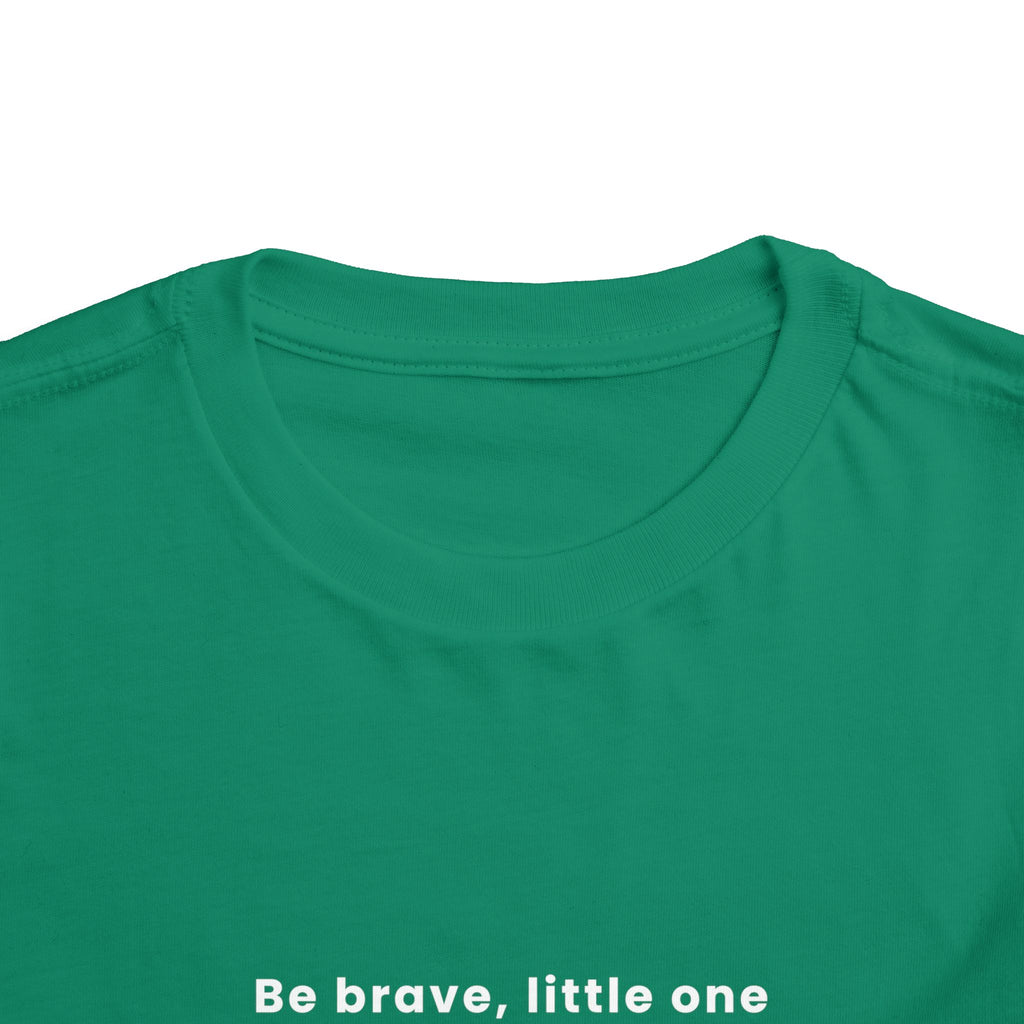Be Brave Little One | Toddler Motivational Graphic Golden Star Badge T-Shirt