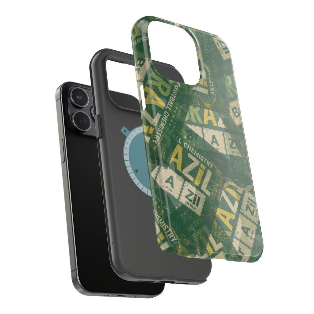 Brazil Football Phone Case | Green, gold, and chemistry.