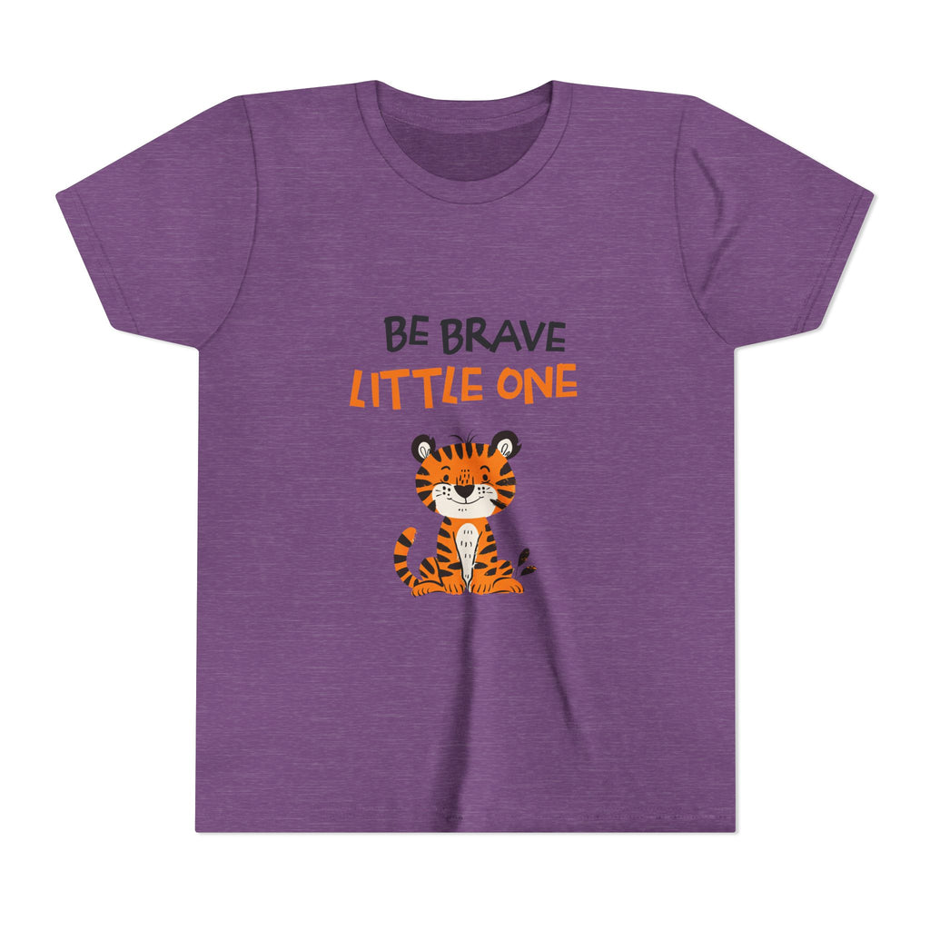 Be Brave Little One | Kids Motivational Graphic Cute Tiger T-Shirt