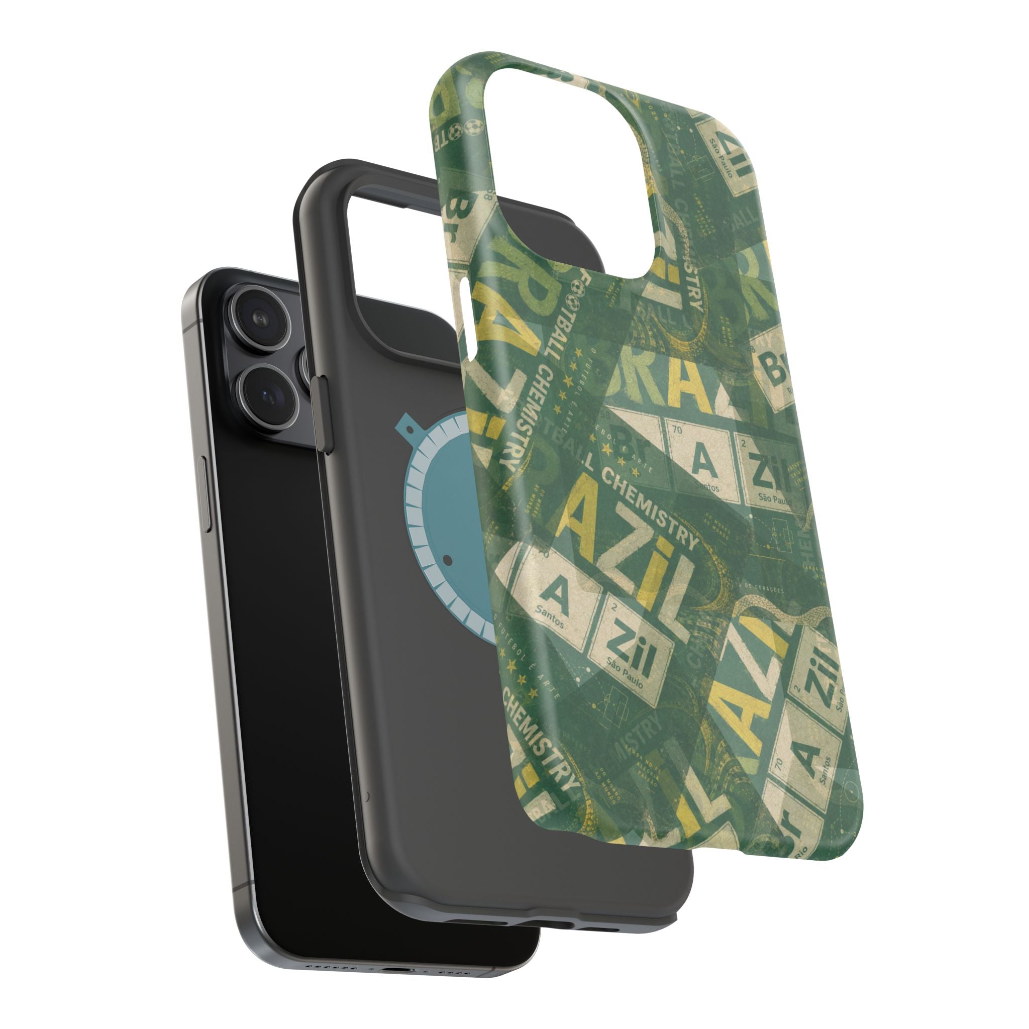 Brazil Football Phone Case | Green, gold, and chemistry.