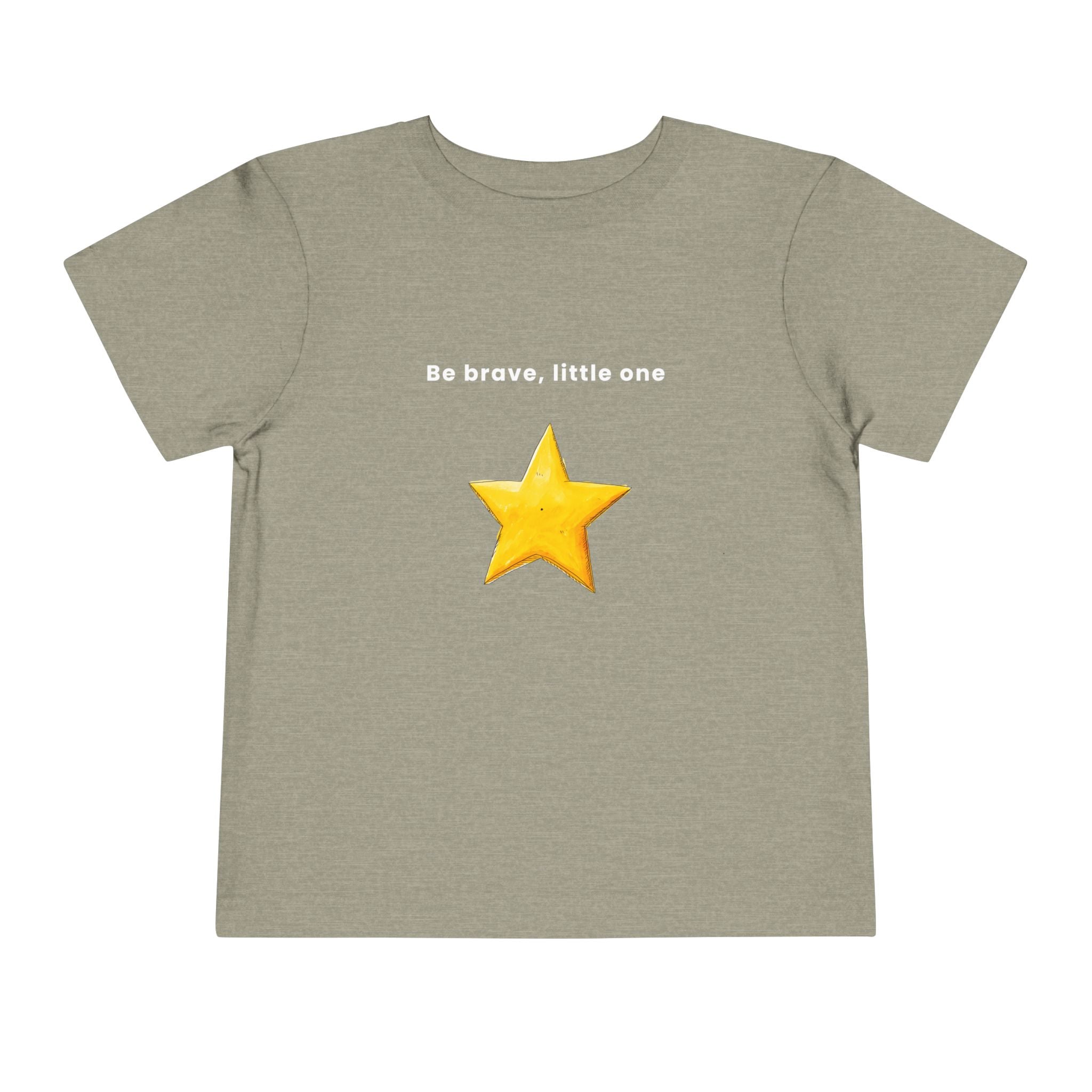 Be Brave Little One | Toddler Motivational Graphic Handdrawn Star T-Shirt