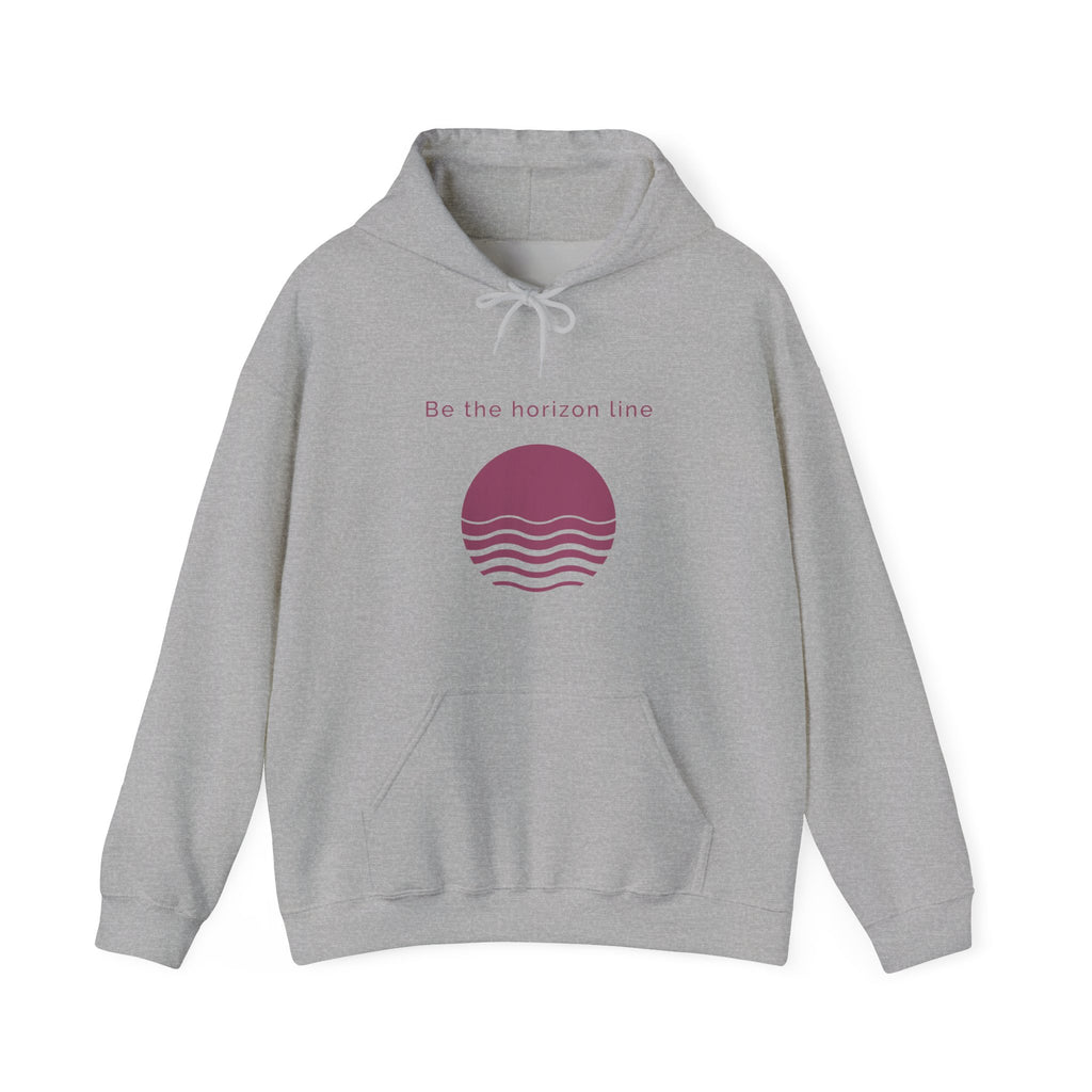 Be the horizon Line | Women's Motivational Graphic Circular Pastel Sunrise Hoodie