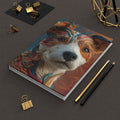 Terrier Mix Hardcover Journal | 3D Embroidery Style