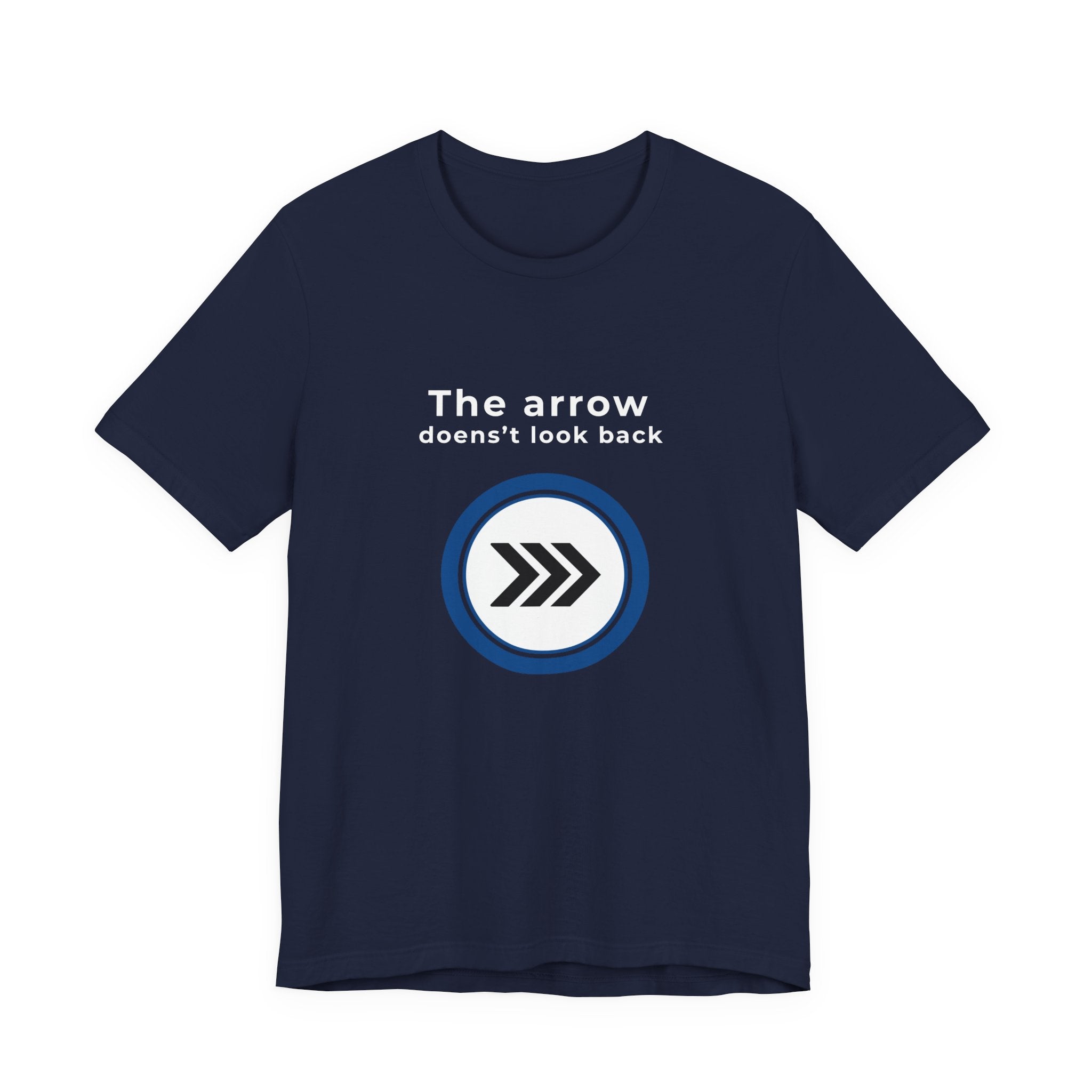 Arrow Circle Graphic Tee — Minimalist Directional Logo T-Shirt