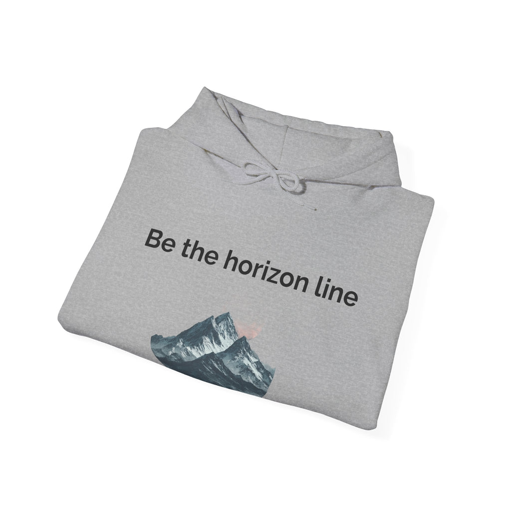 Be the horizon Line | Women's Motivational Graphic Mountain Wave Sunrise Hoodie