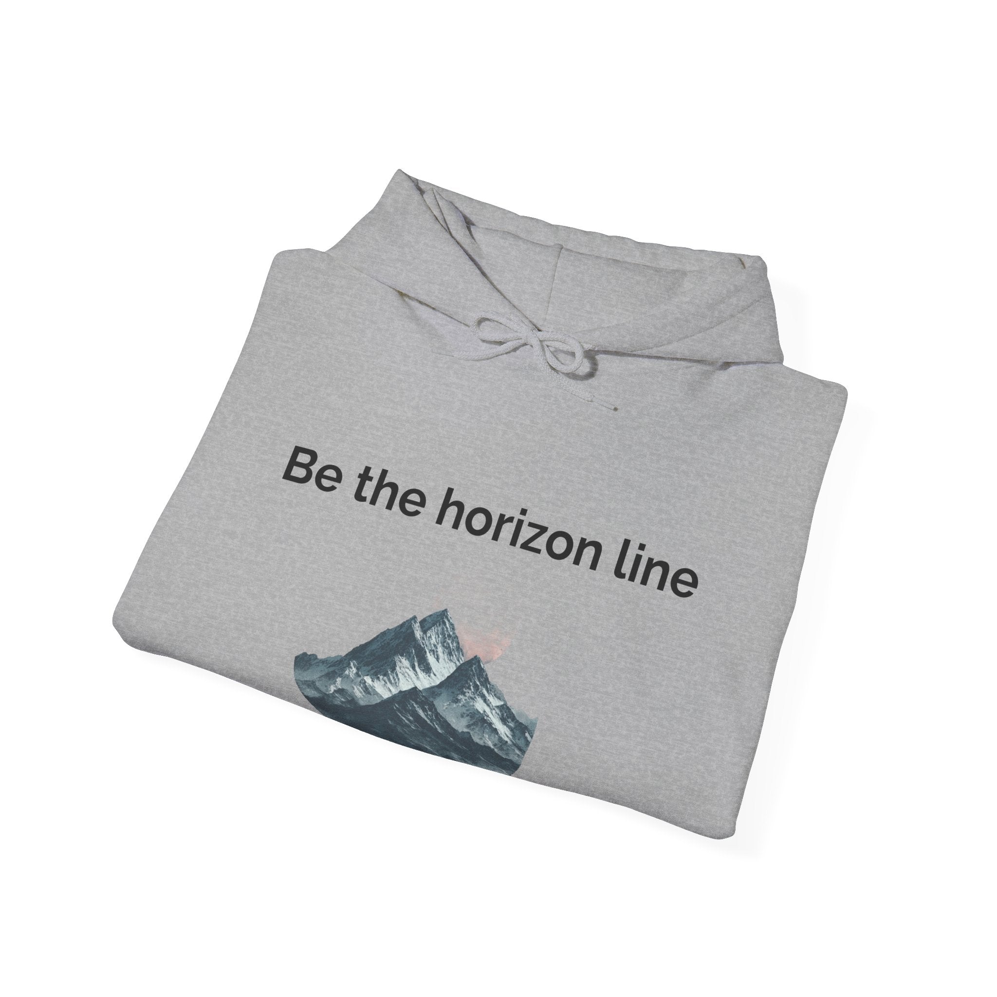 Be the horizon Line | Women's Motivational Graphic Mountain Wave Sunrise Hoodie