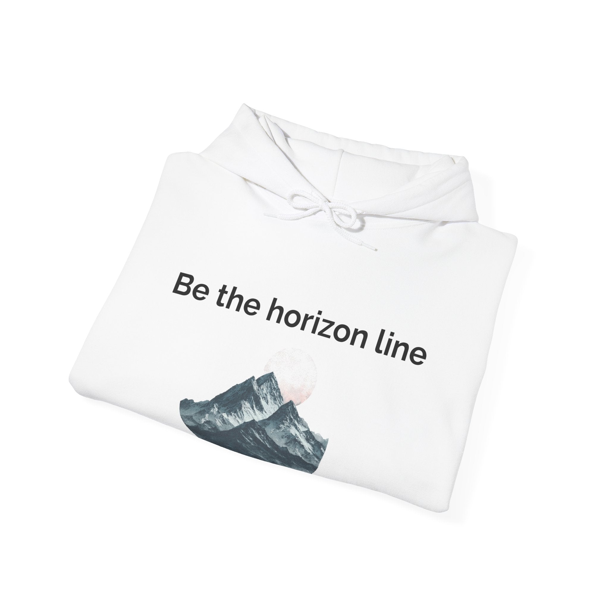 Be the horizon Line | Women's Motivational Graphic Mountain Wave Sunrise Hoodie