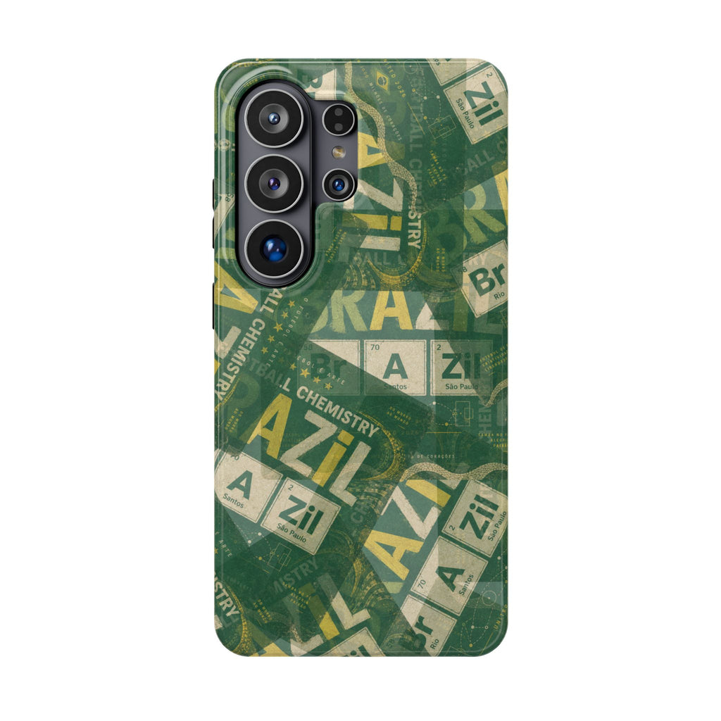 Brazil Football Phone Case | Green, gold, and chemistry.