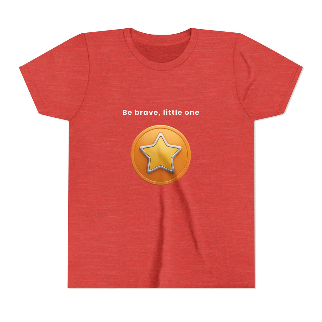 Be Brave Little One | Kids Motivational Graphic Golden Star Badge T-Shirt