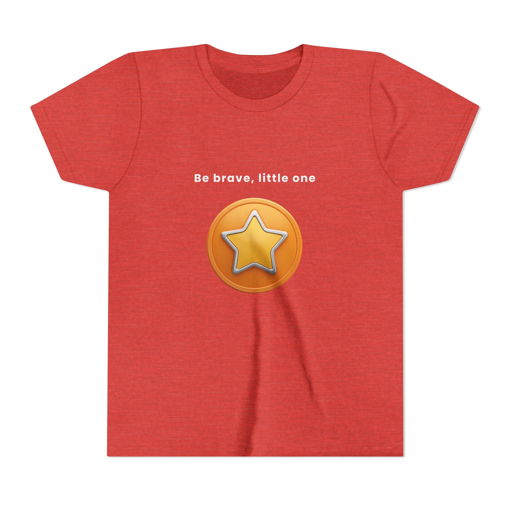 Be Brave Little One | Kids Motivational Graphic Golden Star Badge T-Shirt