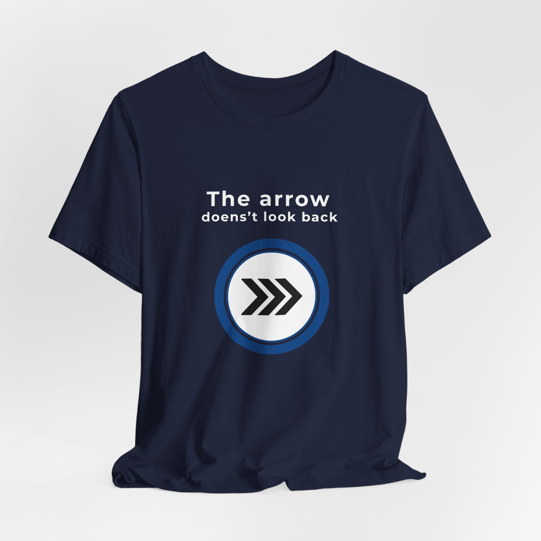 Arrow Circle Graphic Tee — Minimalist Directional Logo T-Shirt