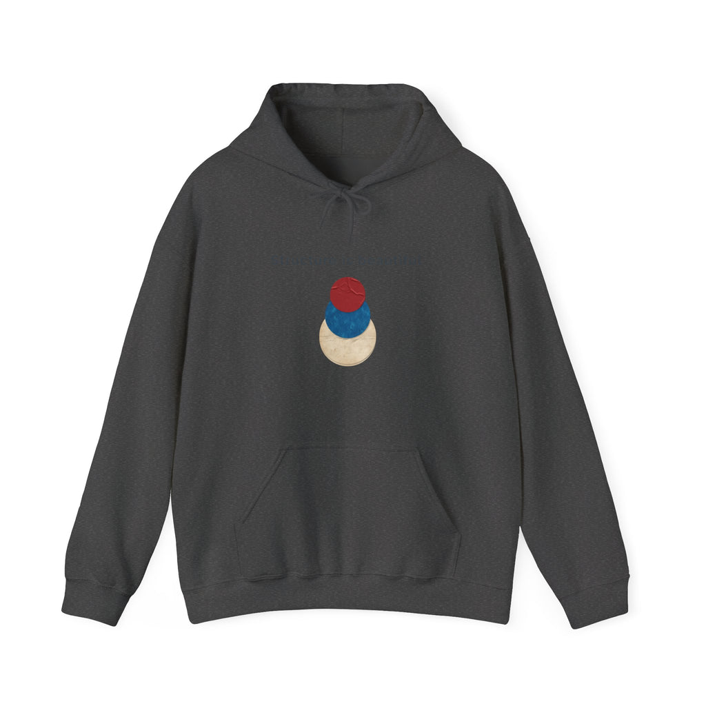 Structure Is Beautiful | Women's Motivational Graphic stacked circles Hoodie