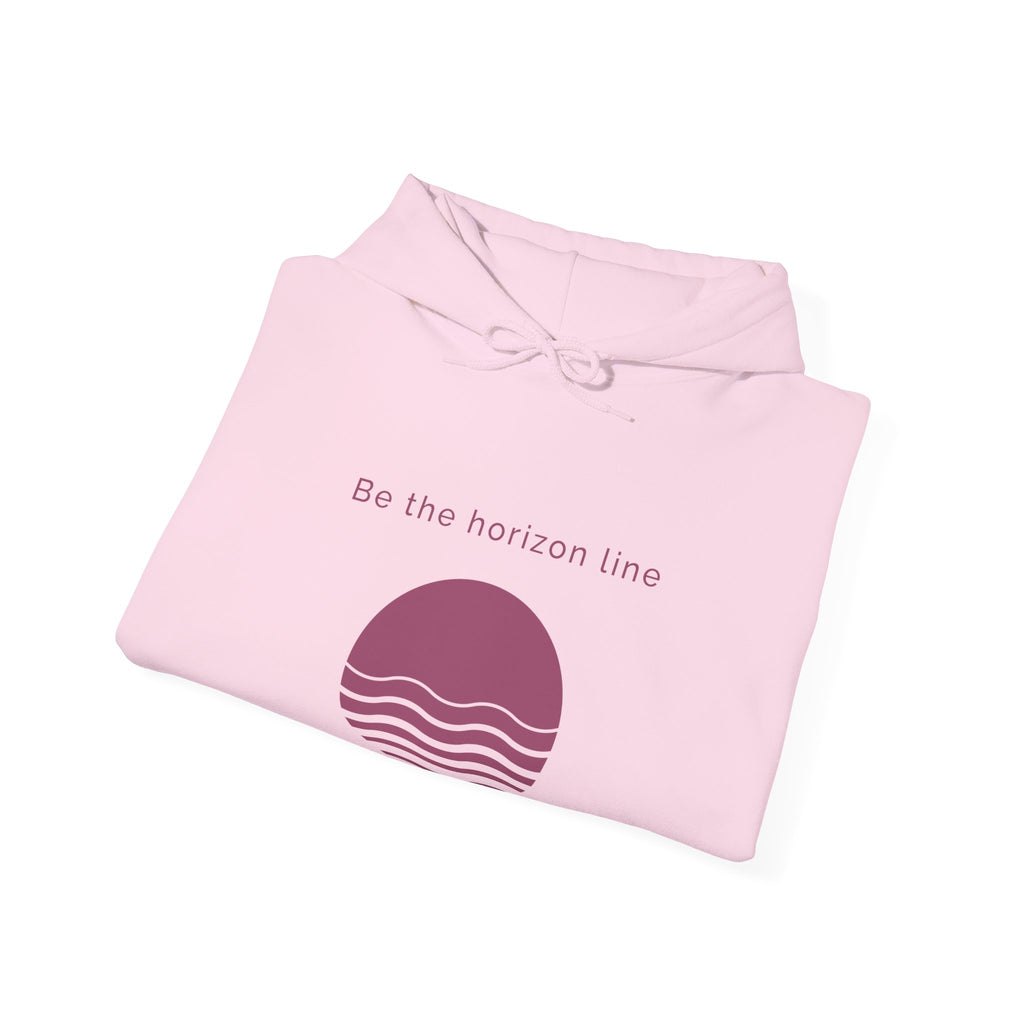 Be the horizon Line | Women's Motivational Graphic Circular Pastel Sunrise Hoodie