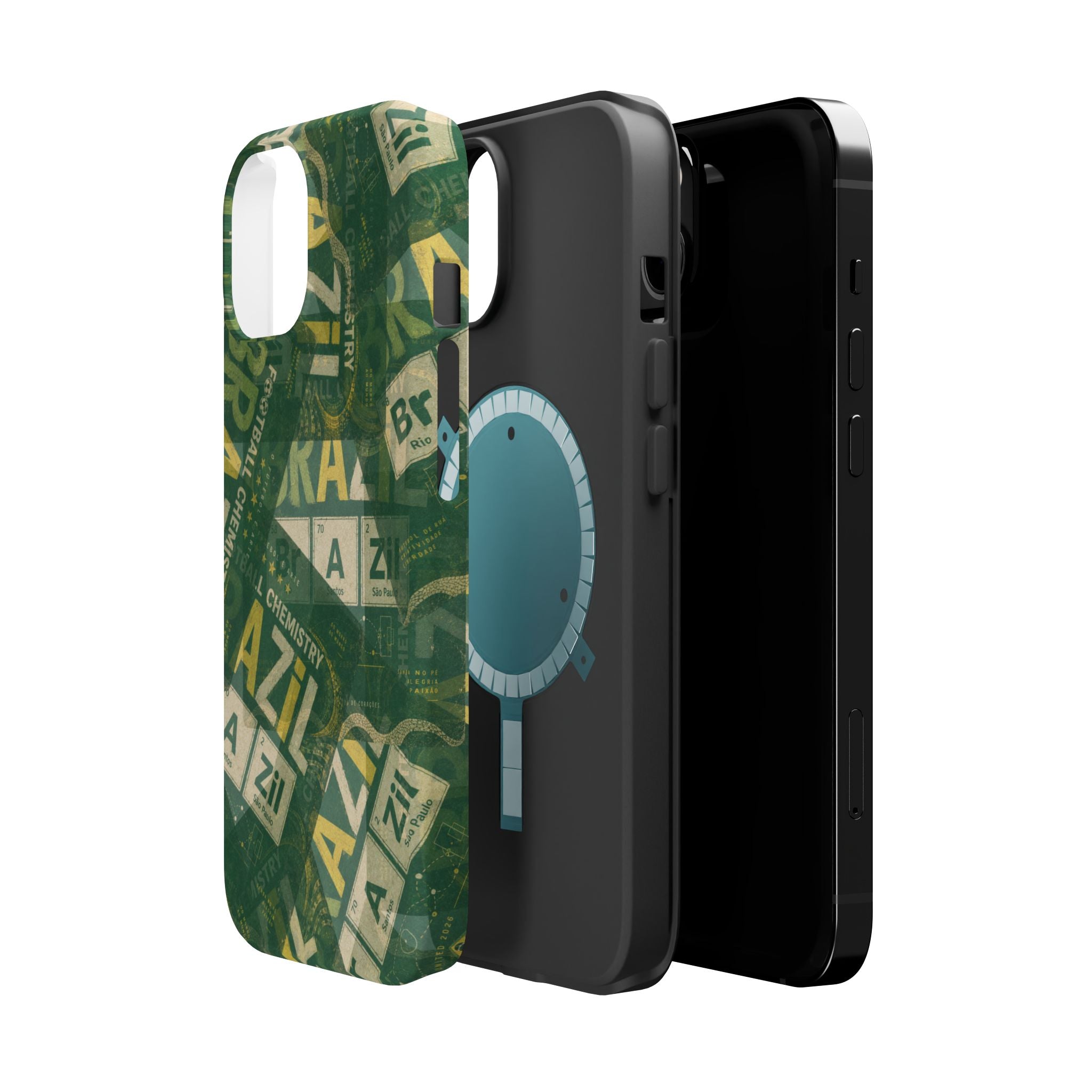 Brazil Football Phone Case | Green, gold, and chemistry.