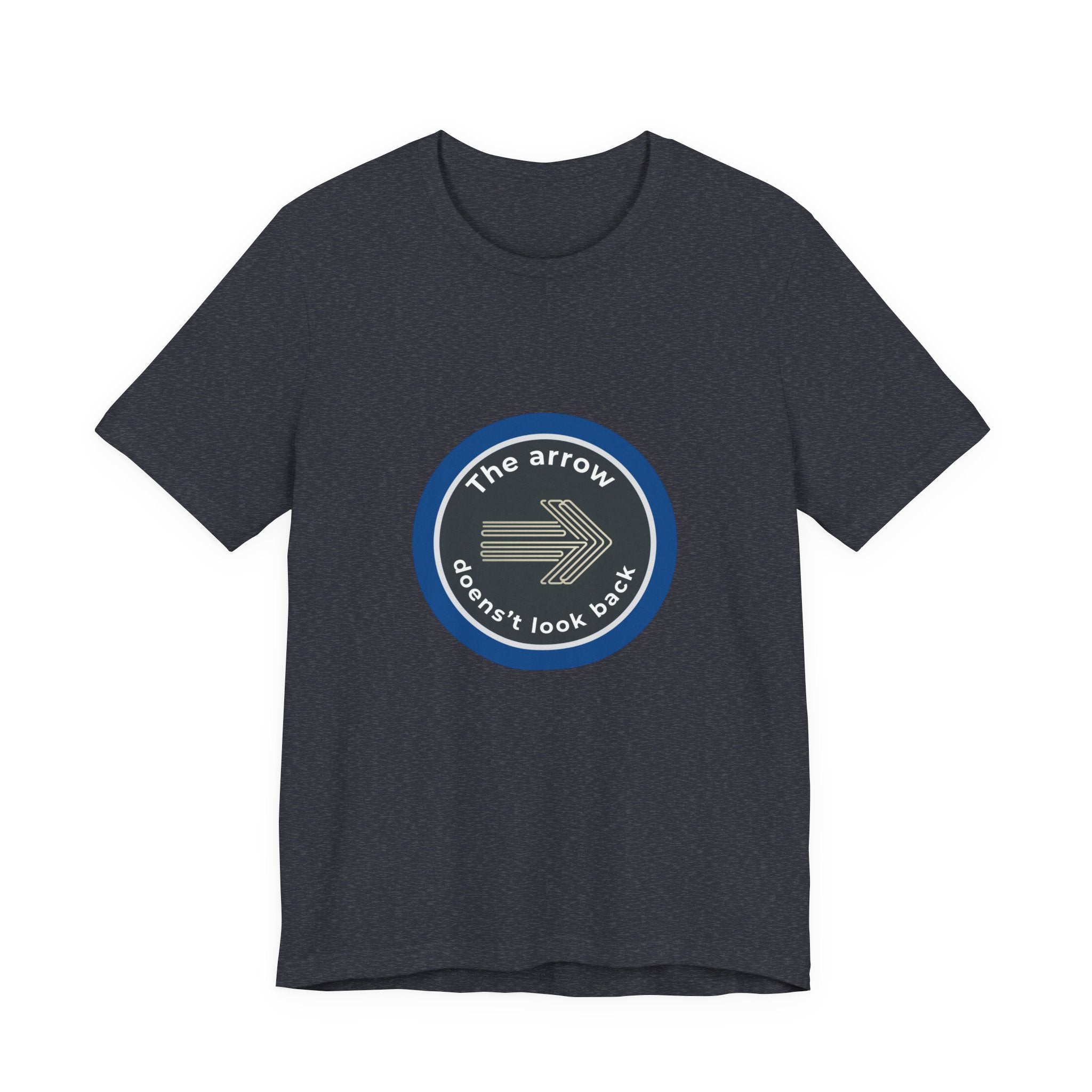 The Arrow Doesn't Look Back | Men's Motivational Graphic Forward Pointing Arrow T-Shirt