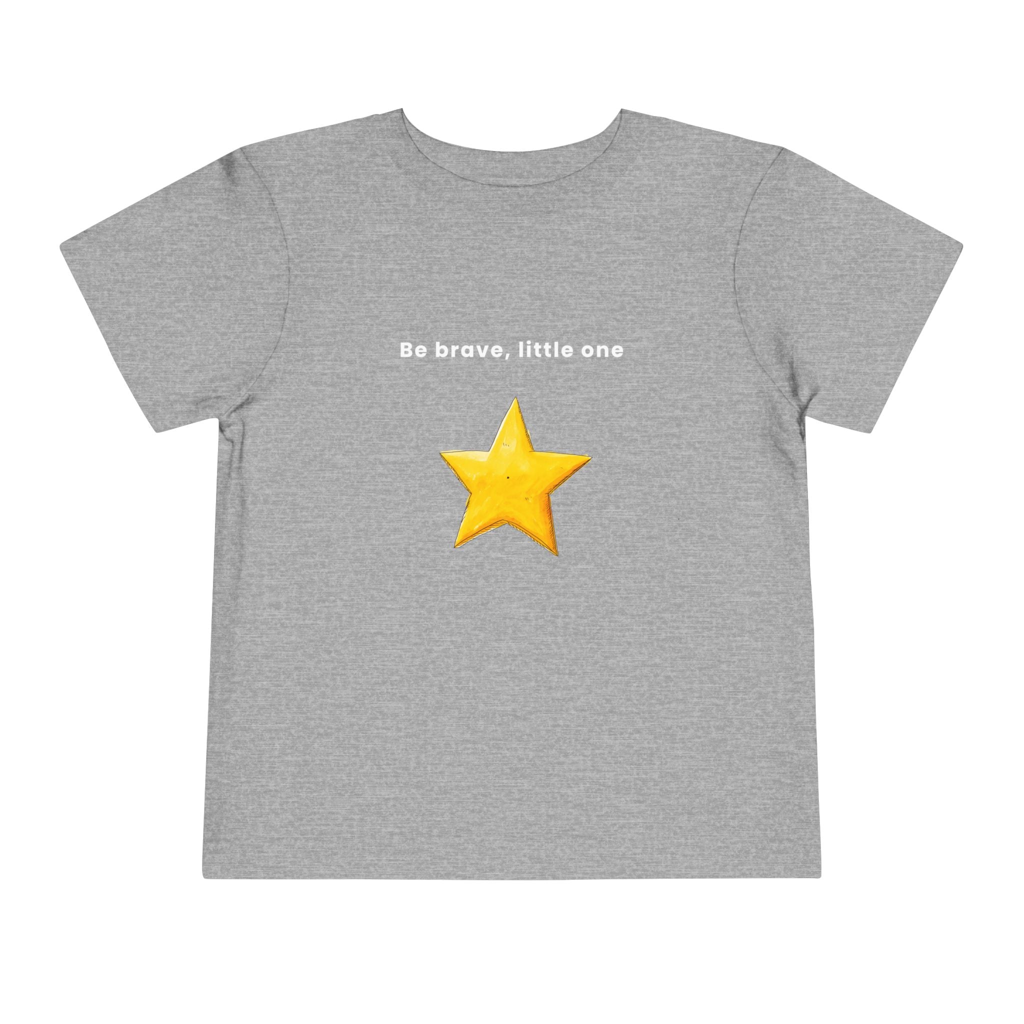 Be Brave Little One | Toddler Motivational Graphic Handdrawn Star T-Shirt