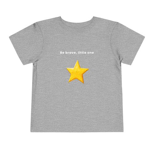 Be Brave Little One | Toddler Motivational Graphic Handdrawn Star T-Shirt
