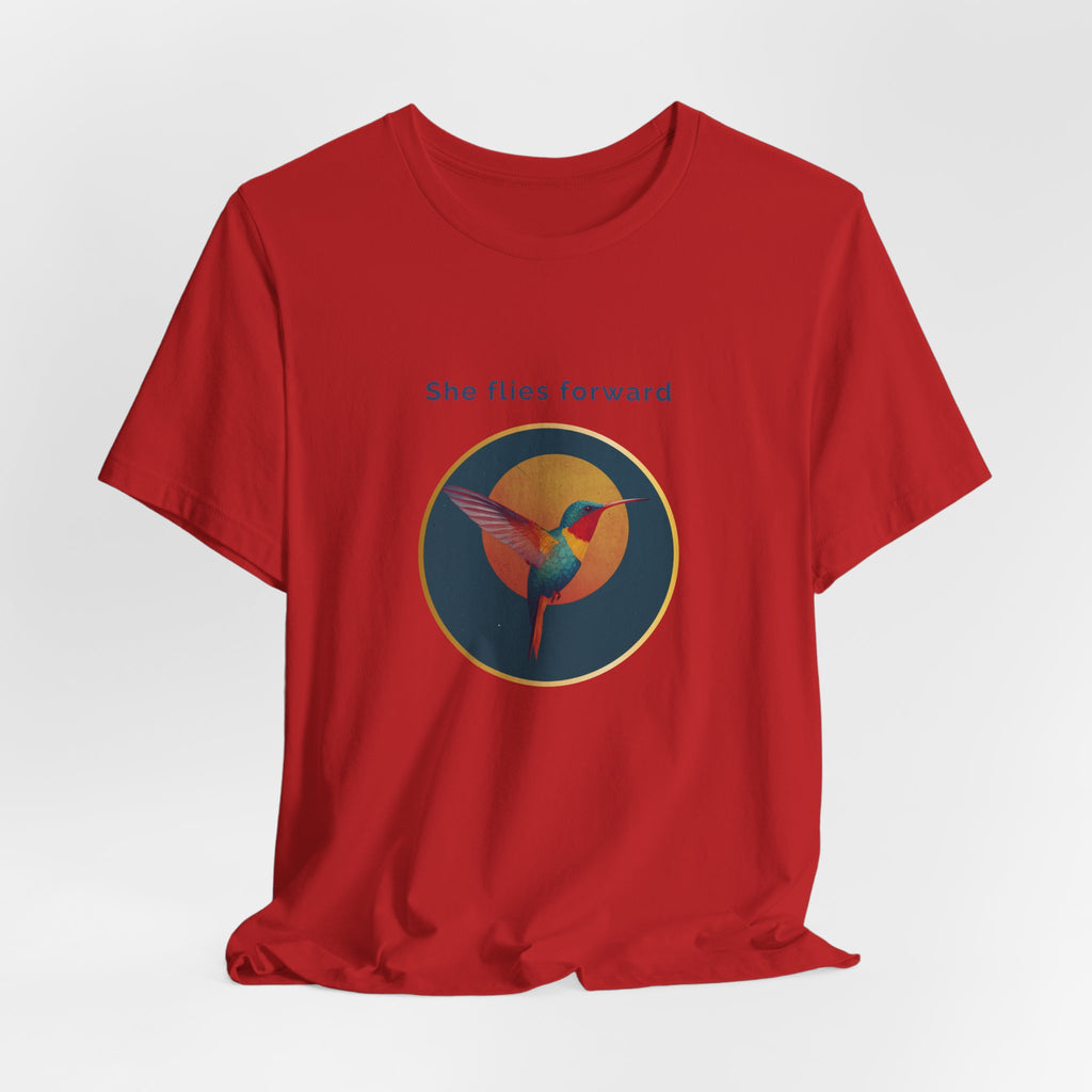 She Flies Forward | Women's Motivational Graphic Solar Flight T-Shirt