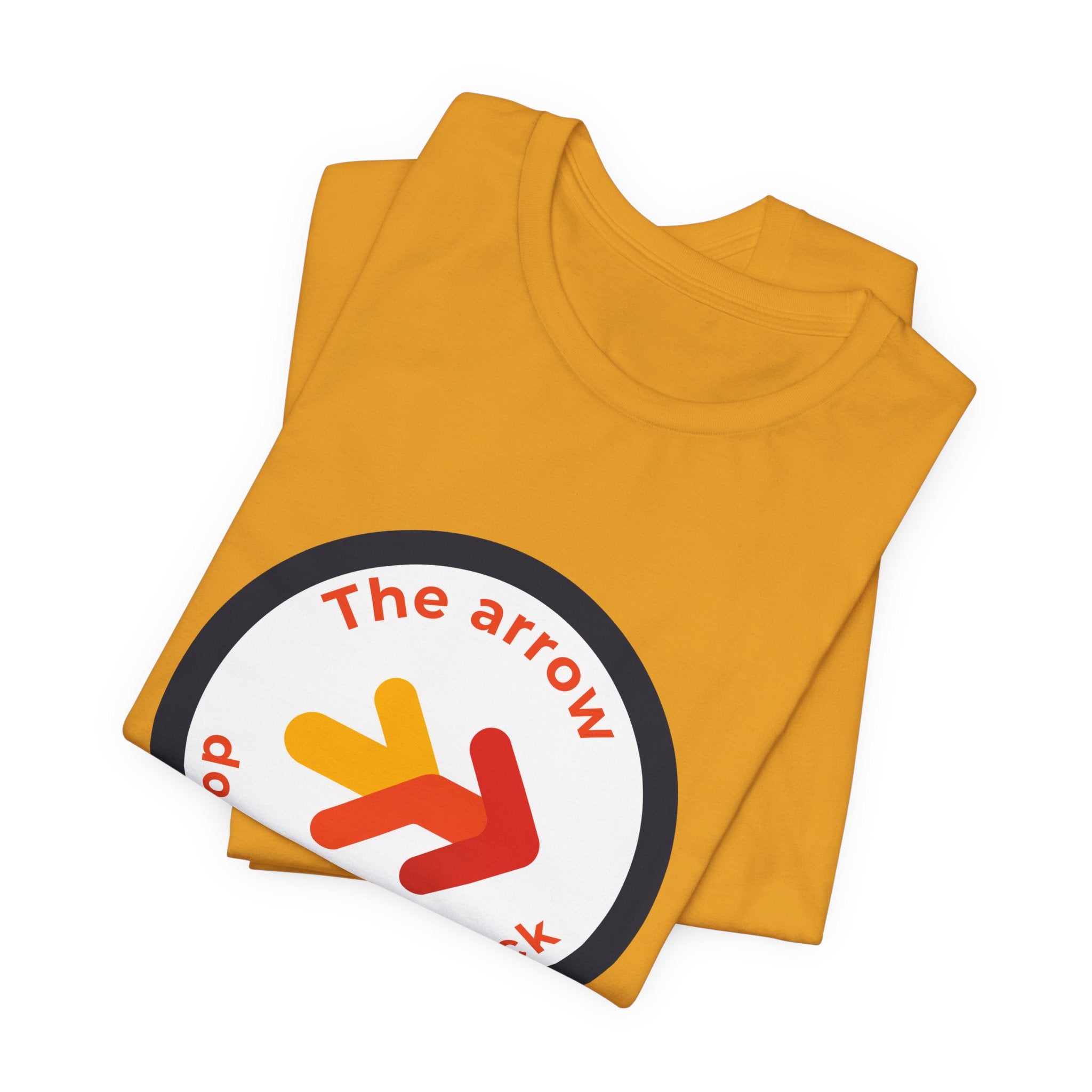 The Arrow Doesn't Look Back | Men's Motivational Graphic Retro Arrow T-Shirt