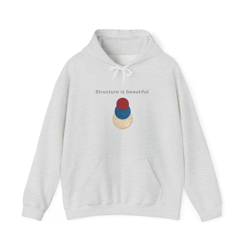 Structure Is Beautiful | Women's Motivational Graphic stacked circles Hoodie