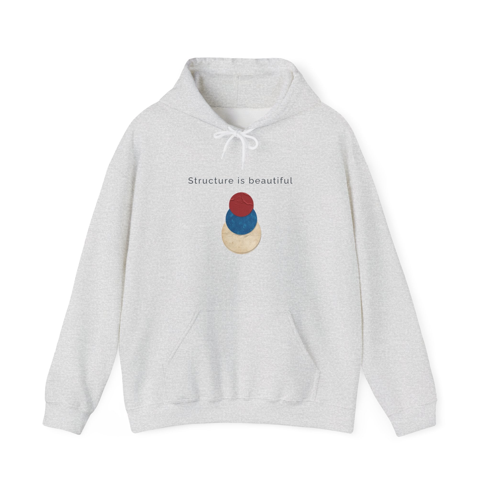Structure Is Beautiful | Women's Motivational Graphic stacked circles Hoodie