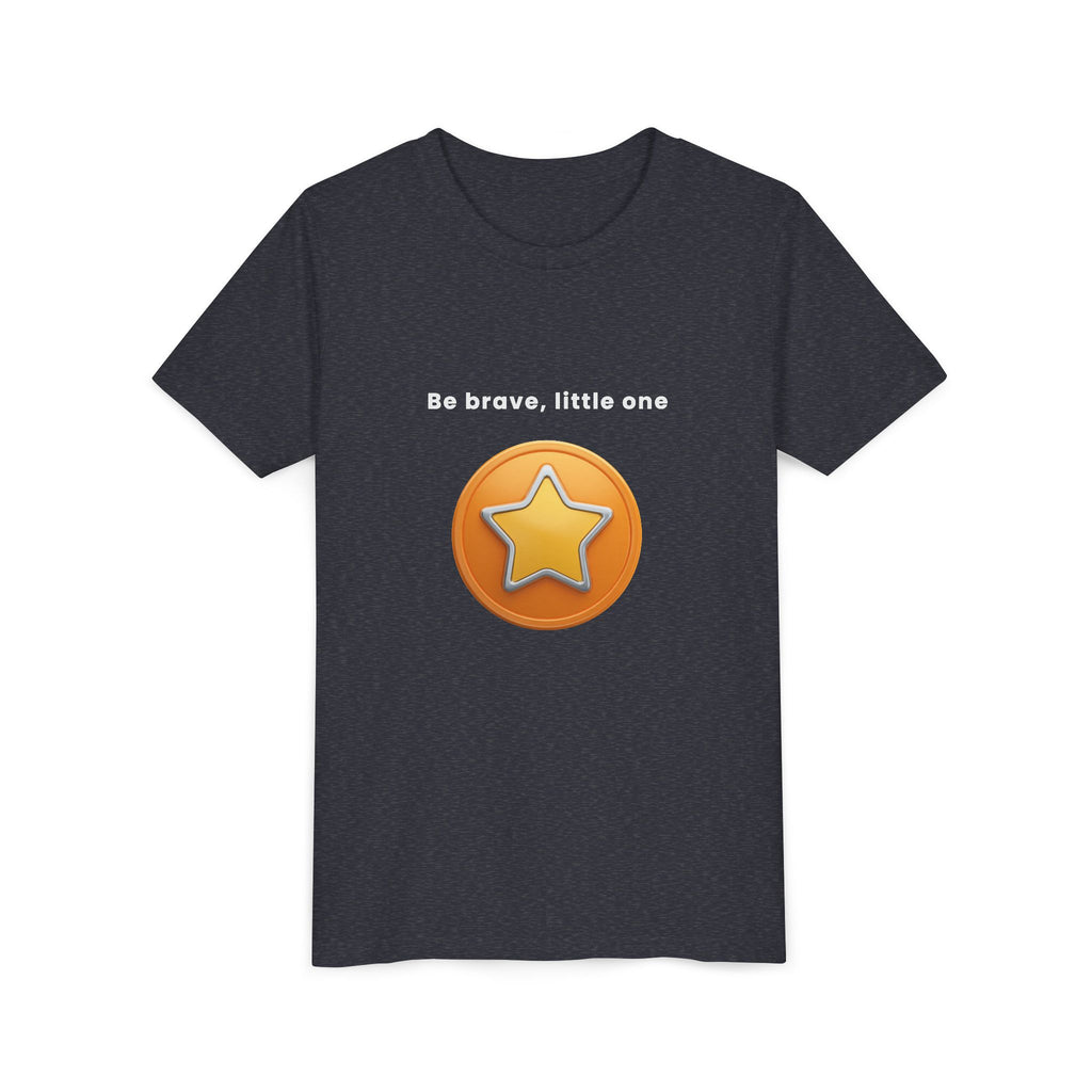 Be Brave Little One | Kids Motivational Graphic Golden Star Badge T-Shirt