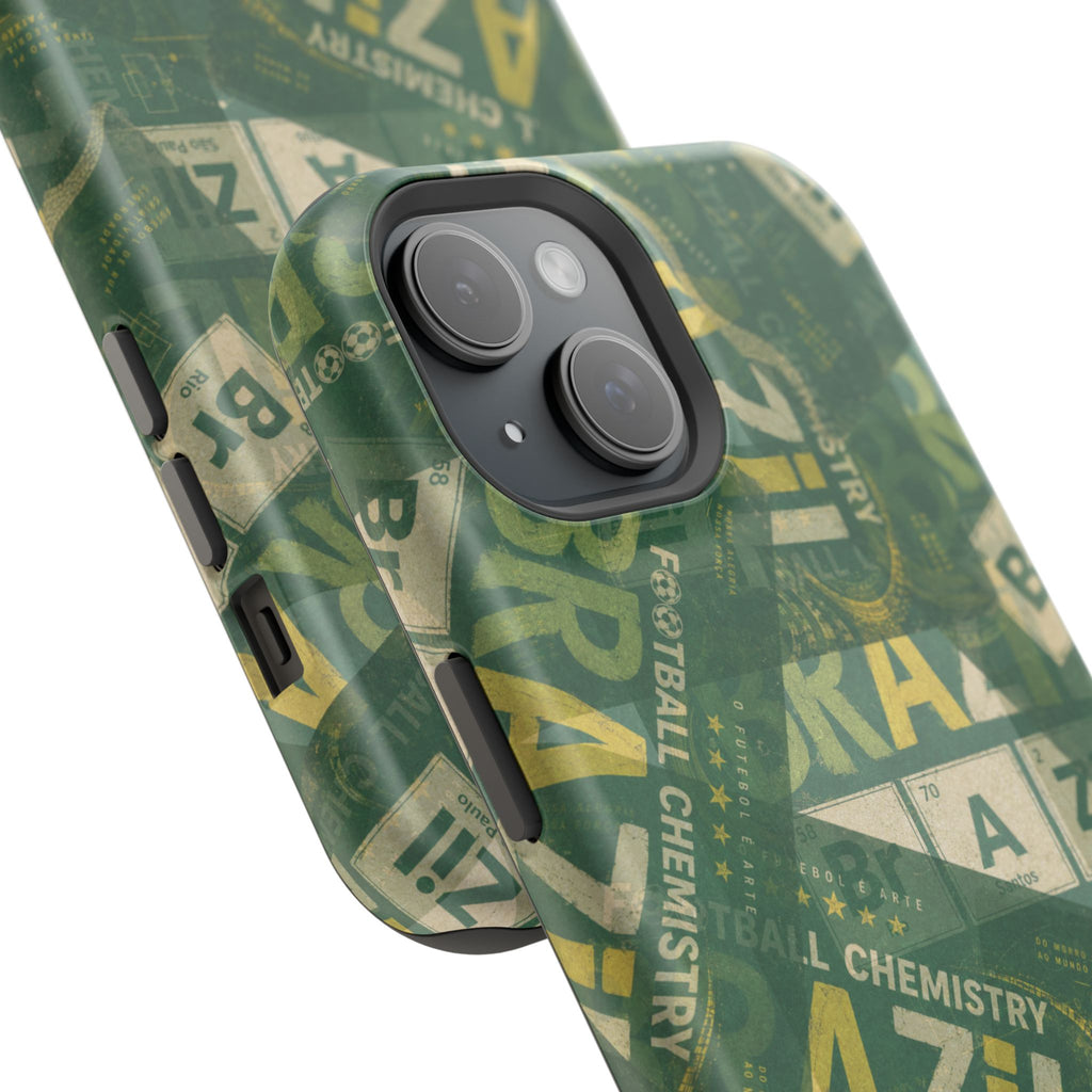 Brazil Football Phone Case | Green, gold, and chemistry.