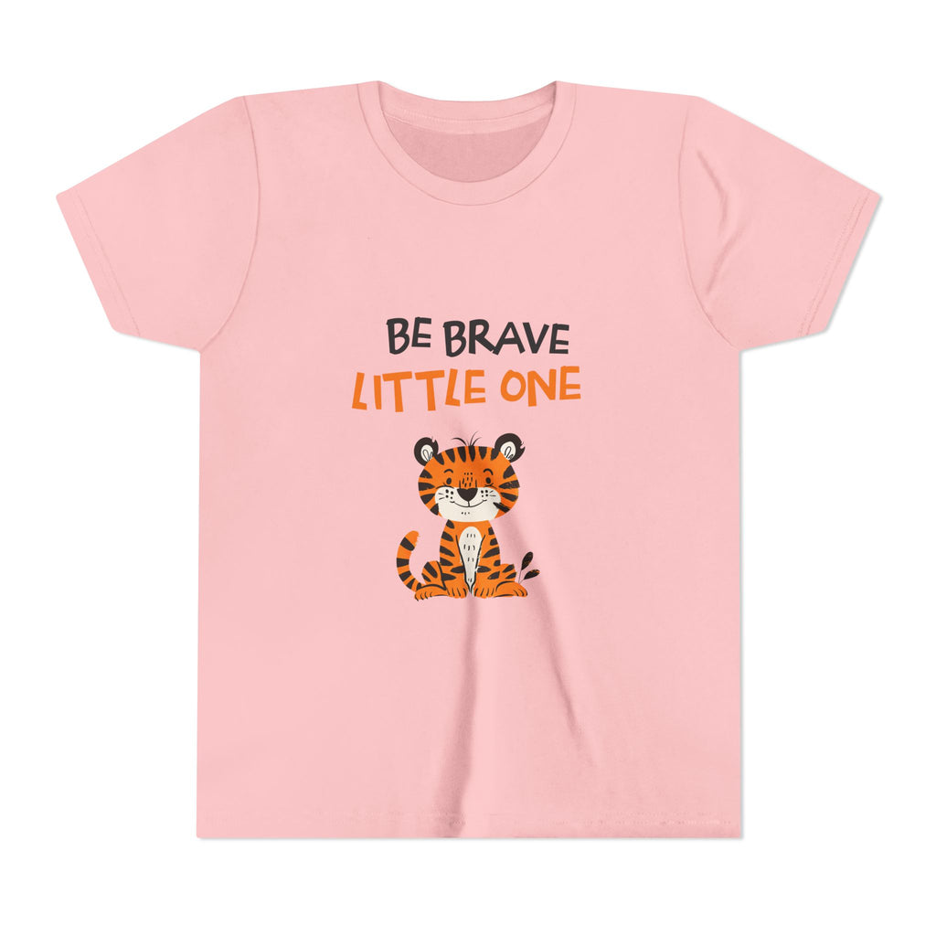 Be Brave Little One | Kids Motivational Graphic Cute Tiger T-Shirt