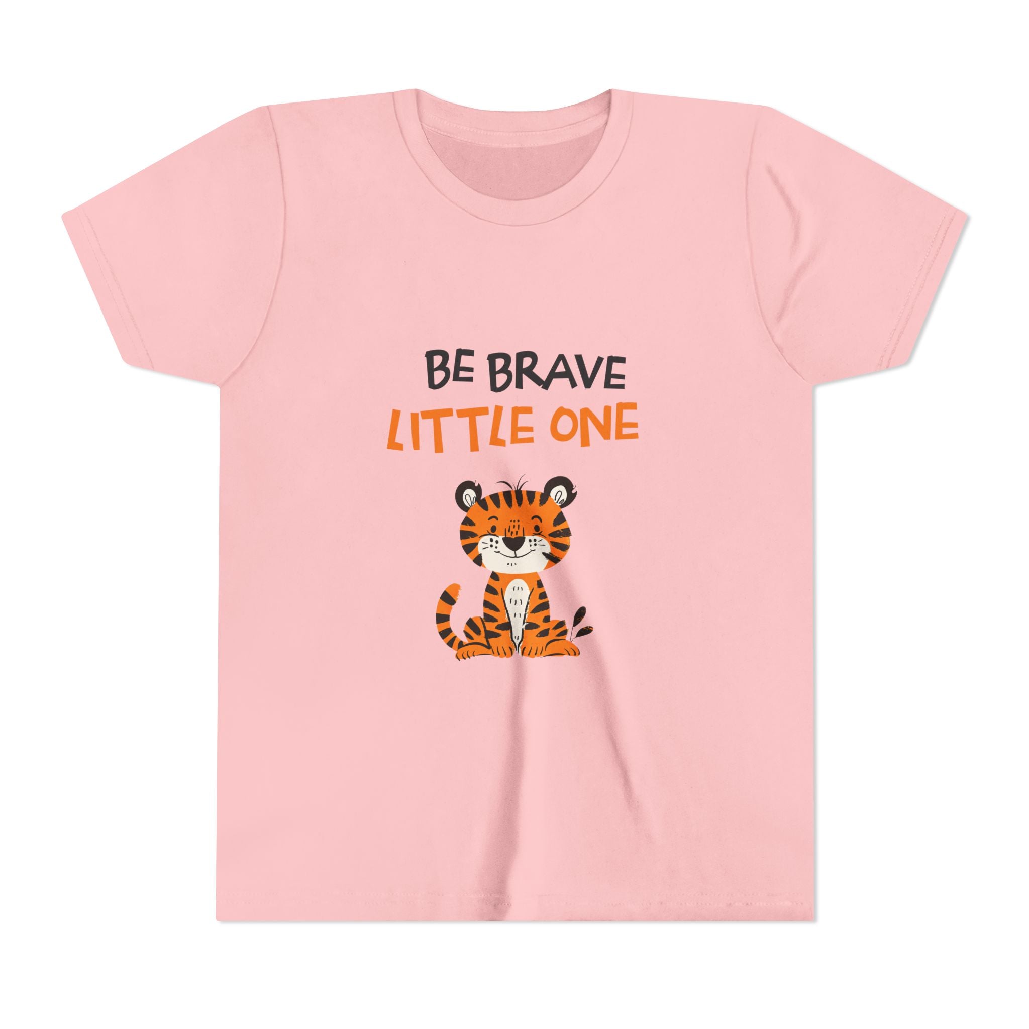 Be Brave Little One | Kids Motivational Graphic Cute Tiger T-Shirt