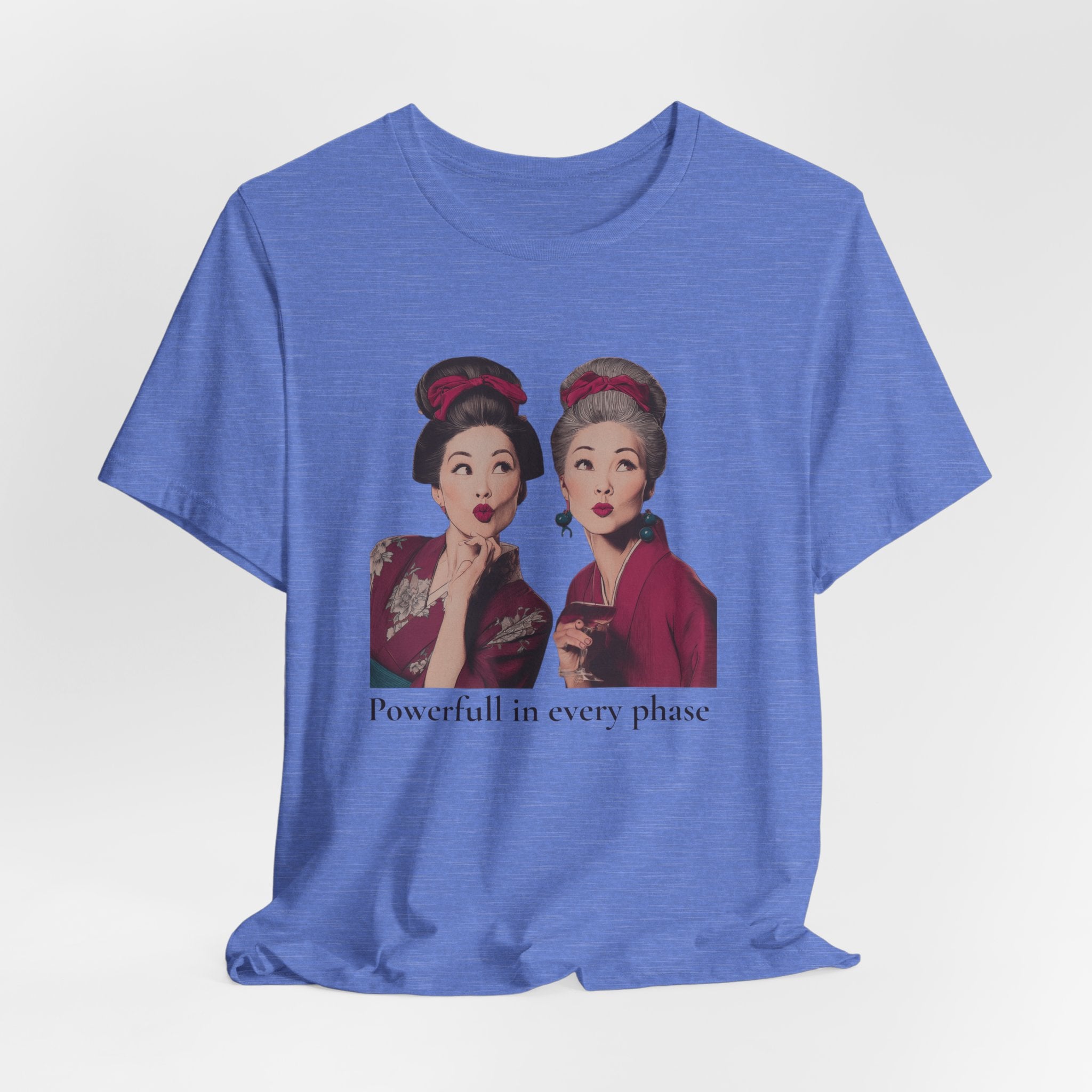 Powerful in Every Phase | Women's Motivational Graphic Vintage Women T-Shirt