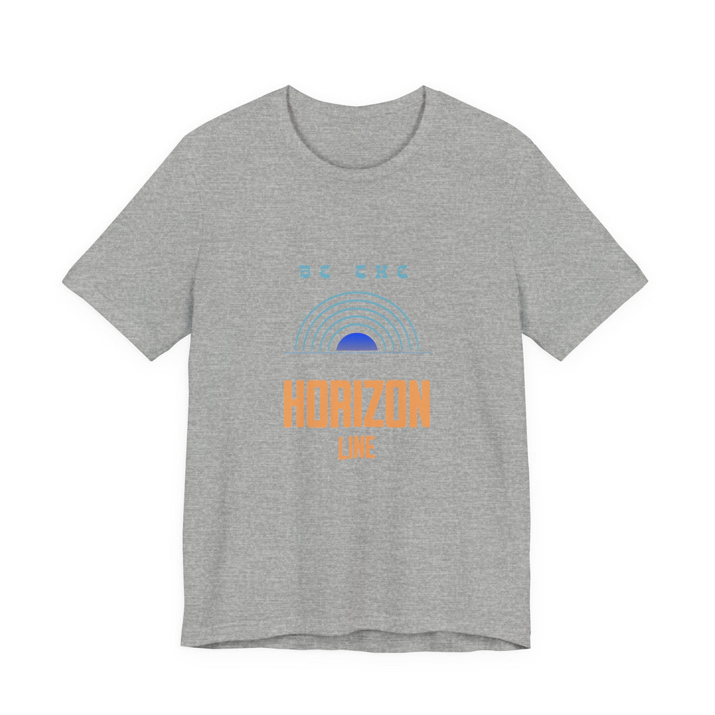 Be the horizon Line | Women's Motivational Graphic Minimalistic Retro Sunrise T-Shirt