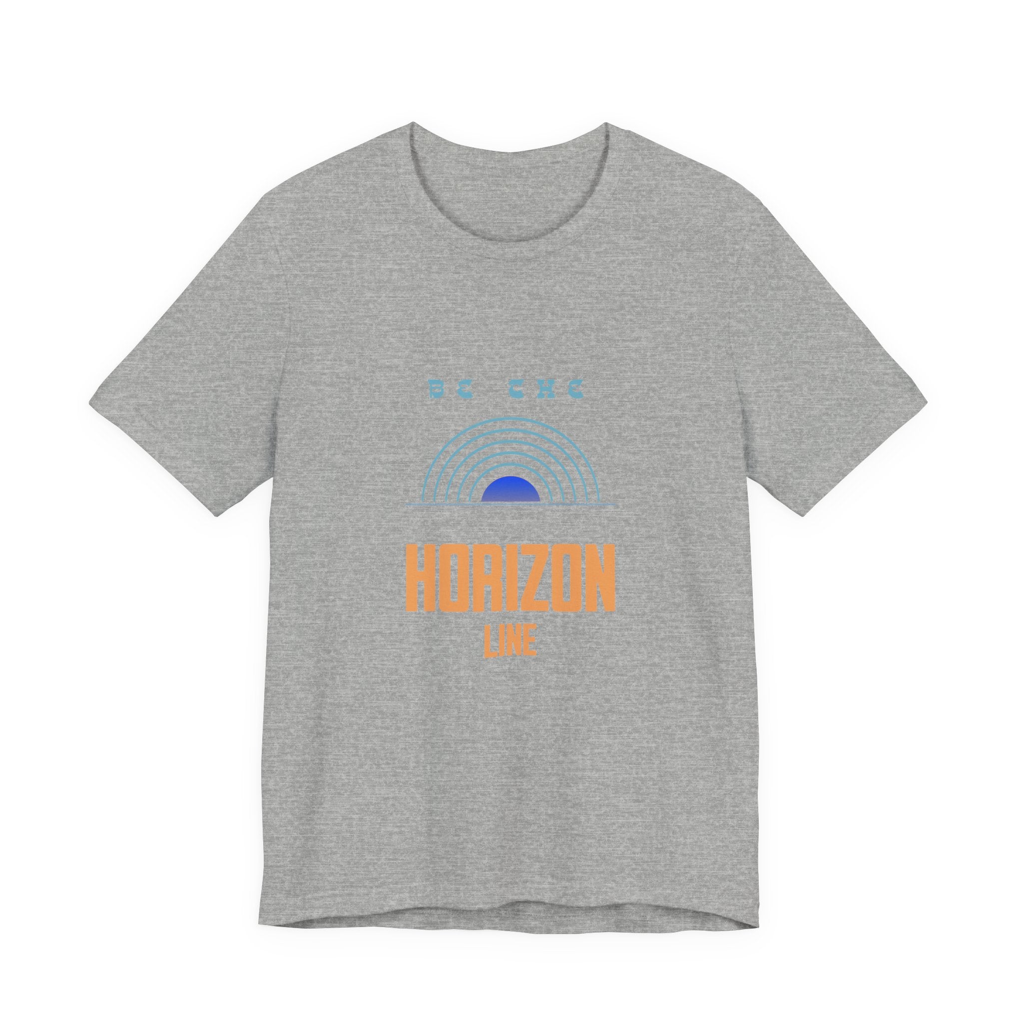 Be the horizon Line | Women's Motivational Graphic Minimalistic Retro Sunrise T-Shirt