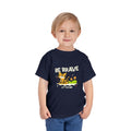 Be Brave Little One | Toddler Motivational Graphic Tiger Floral Garden T-Shirt