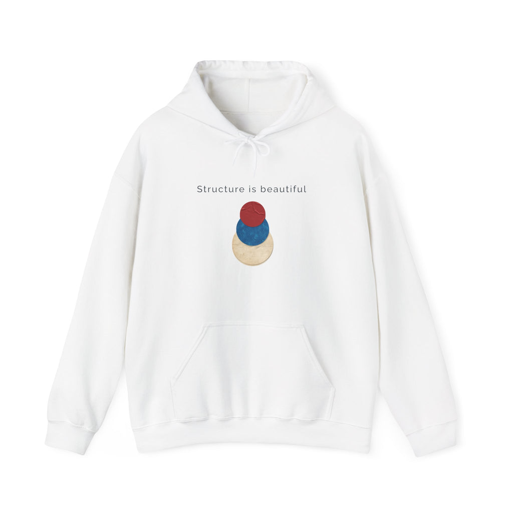 Structure Is Beautiful | Women's Motivational Graphic stacked circles Hoodie