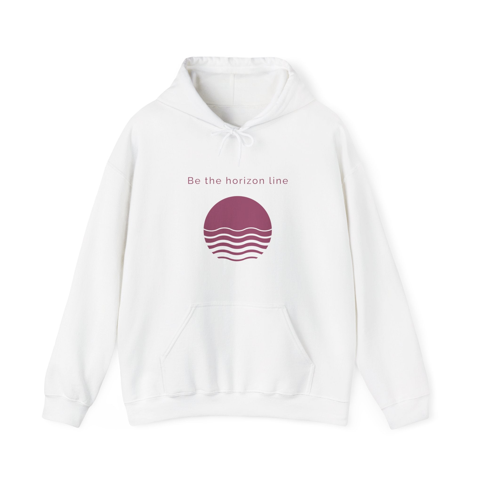 Be the horizon Line | Women's Motivational Graphic Circular Pastel Sunrise Hoodie