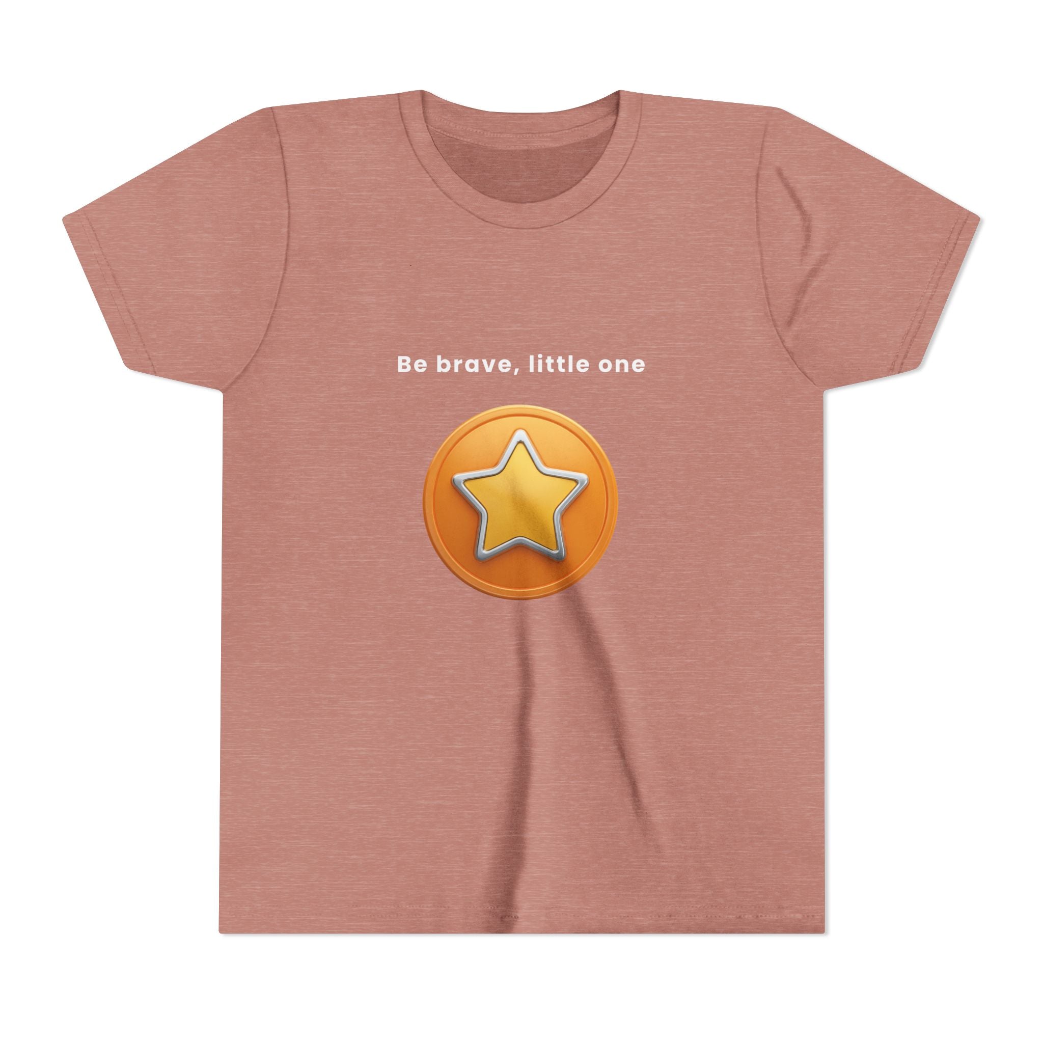 Be Brave Little One | Kids Motivational Graphic Golden Star Badge T-Shirt