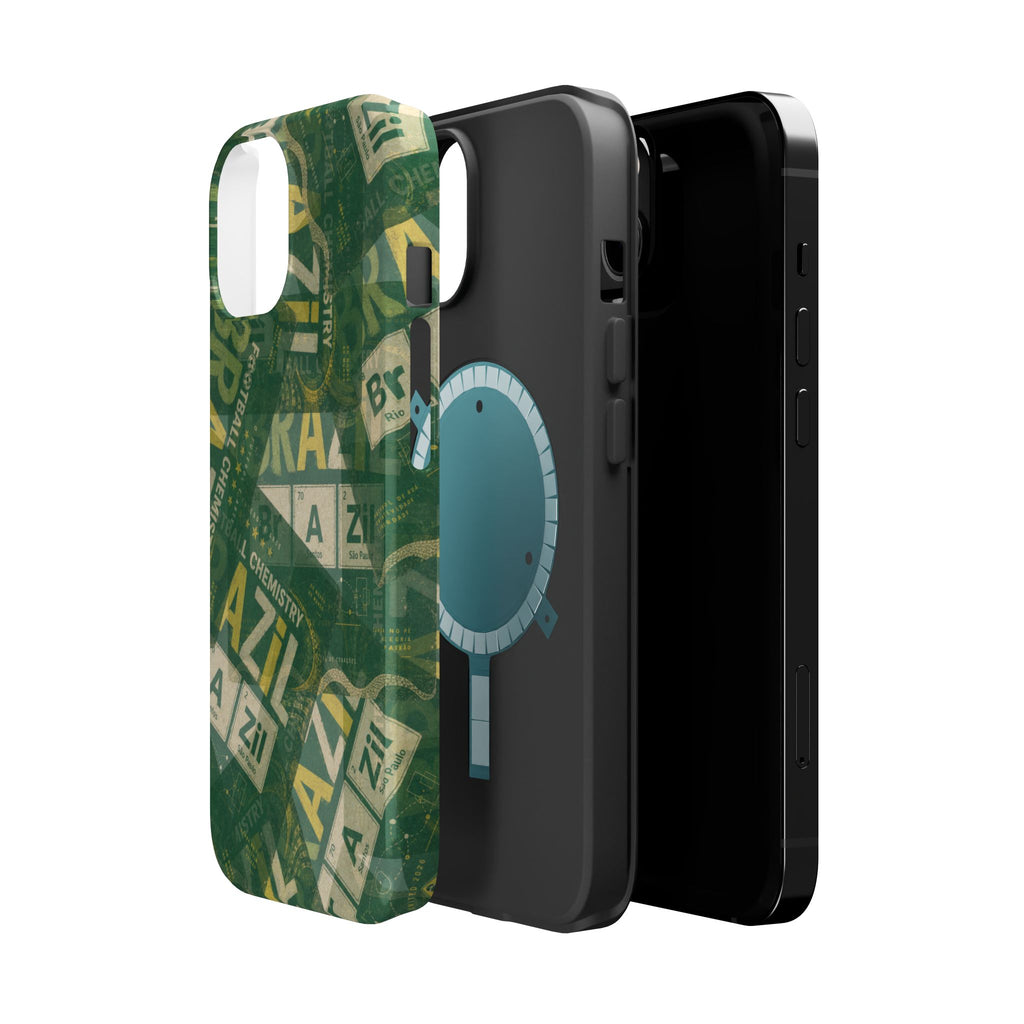 Brazil Football Phone Case | Green, gold, and chemistry.