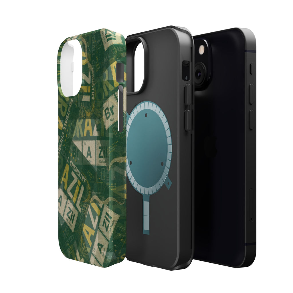 Brazil Football Phone Case | Green, gold, and chemistry.