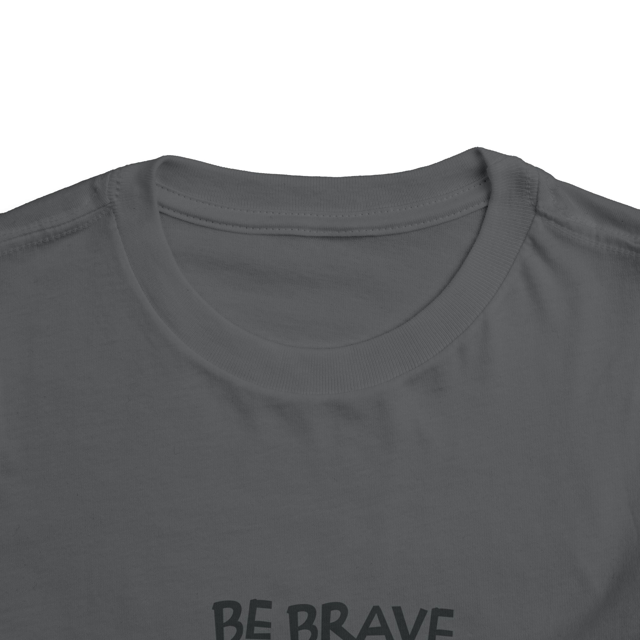 Be Brave Little One | Toddler Motivational Graphic Cute Tiger T-Shirt