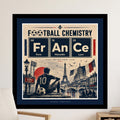 Football Chemistry art with Paris Eiffel Tower and stadium, 2026.
