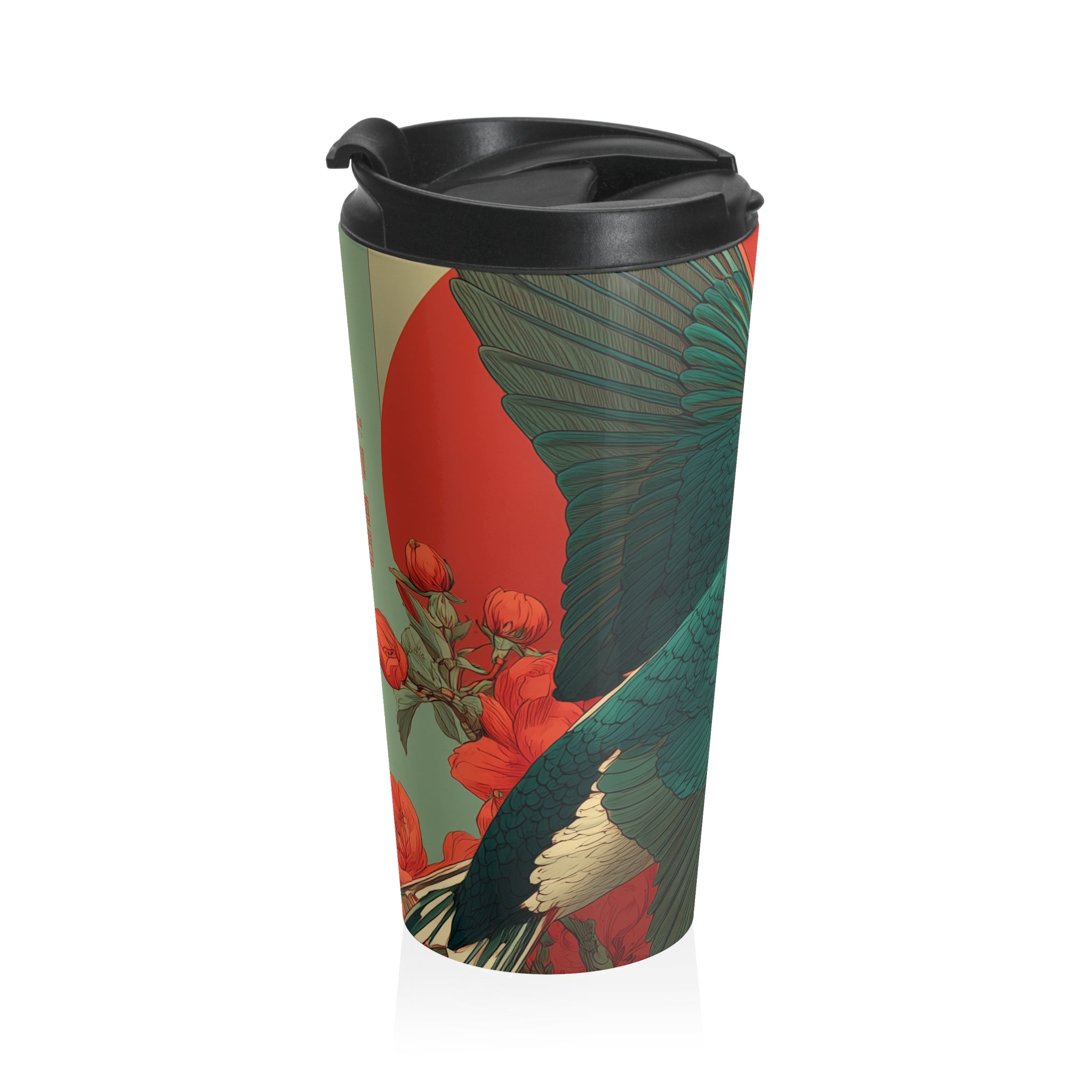 She Flies Forward Stainless Steel Travel Mug | Motivational Graphic Forward Flight