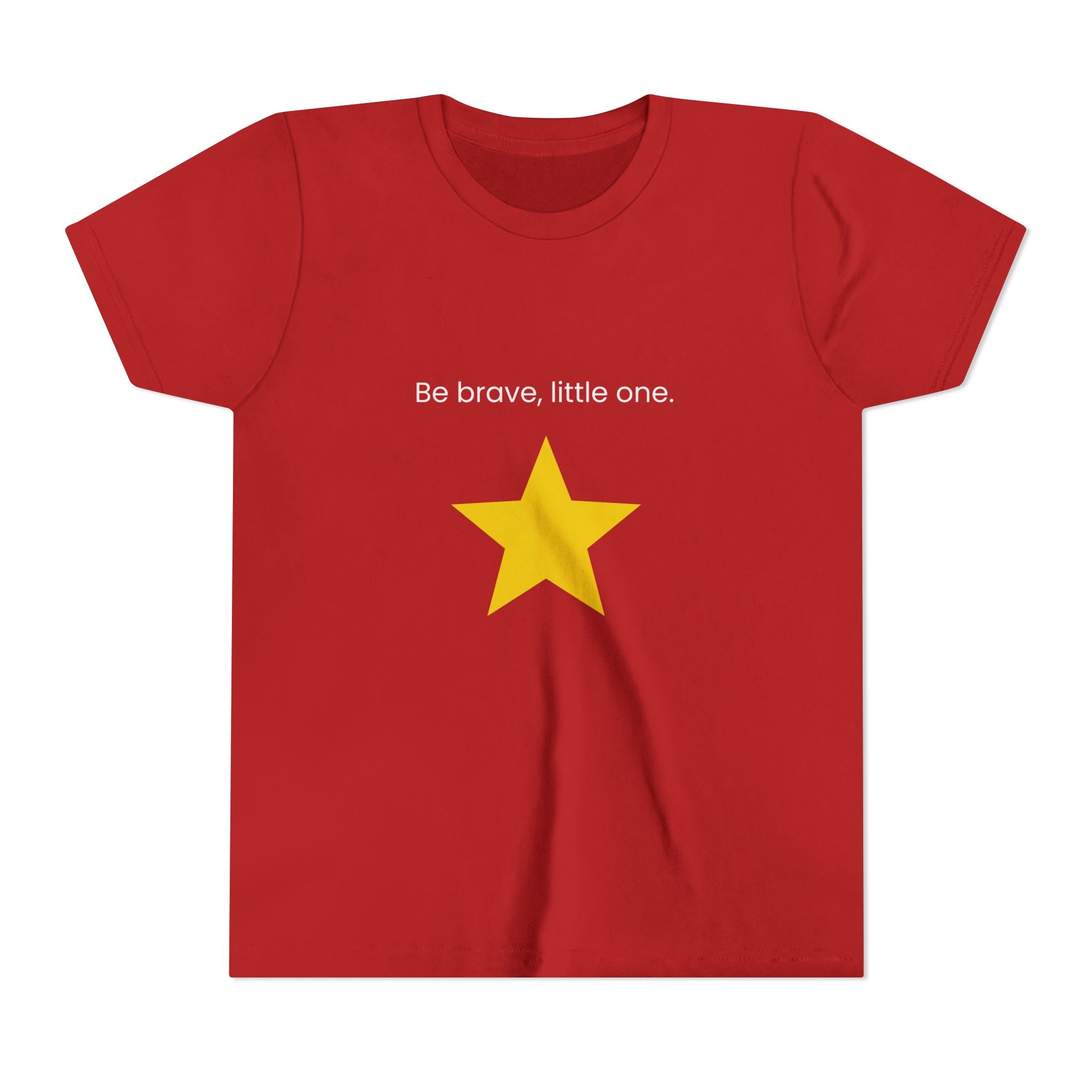 Be Brave Little One | Kids Motivational Graphic Minimalistic Golden Star T-Shirt